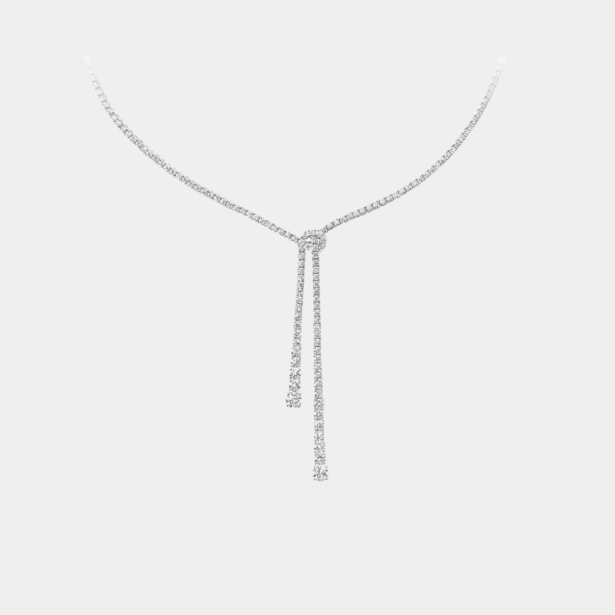 Classic Graff Diamond Double Strand Knot Necklace, Front