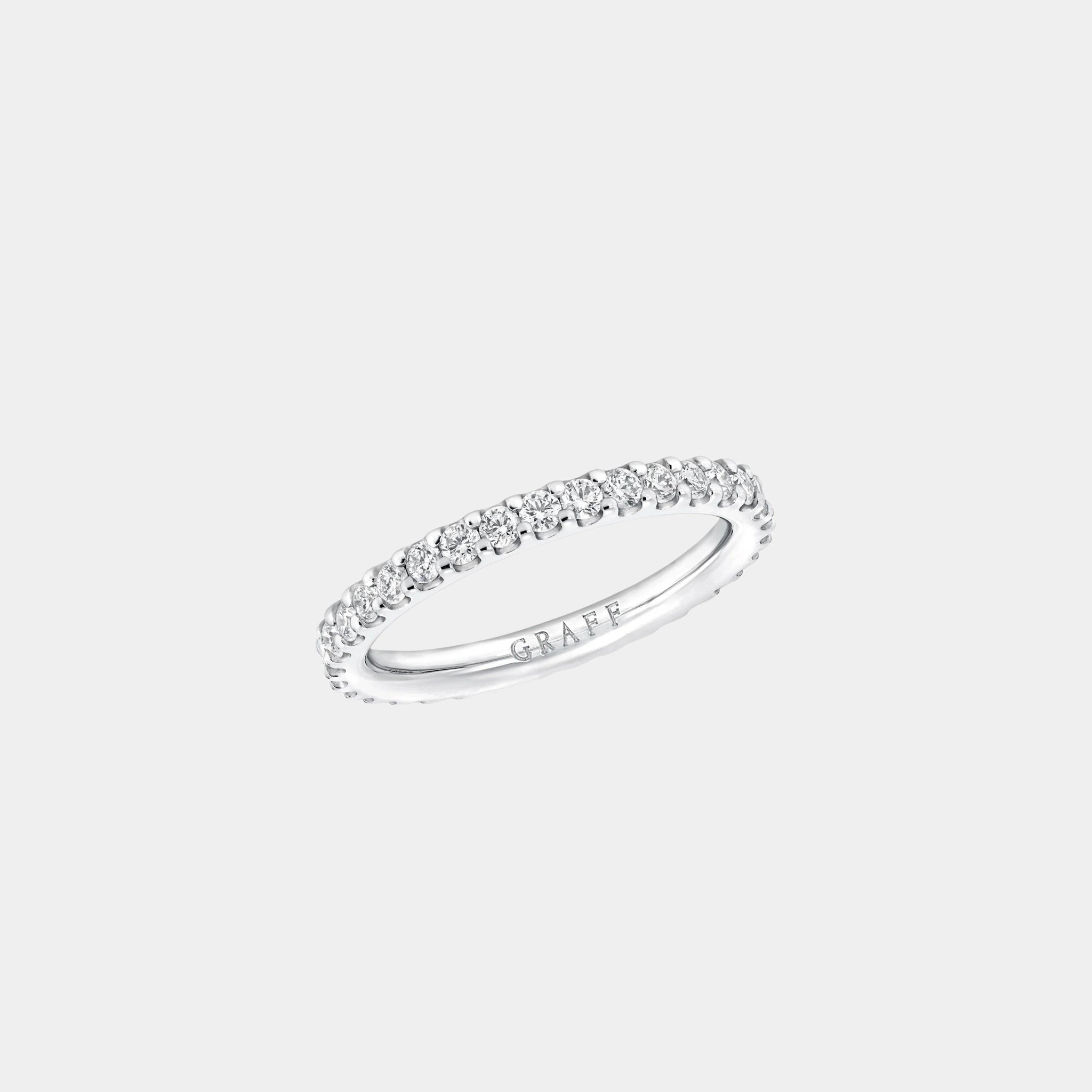 Classic Graff Round Diamond Wedding Band, Top