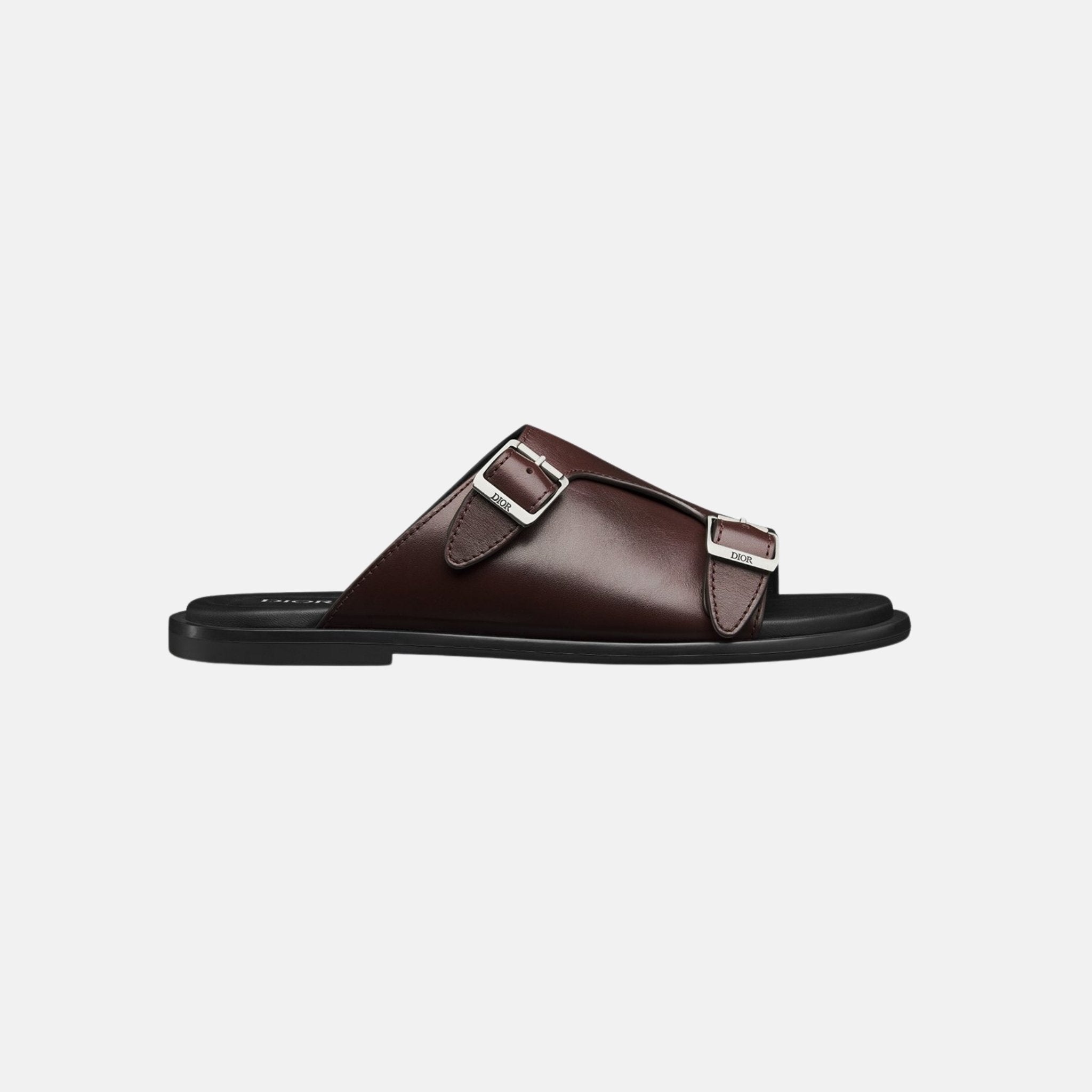 Dior Alias Sandal In Smooth Calfskin, Brown, Side