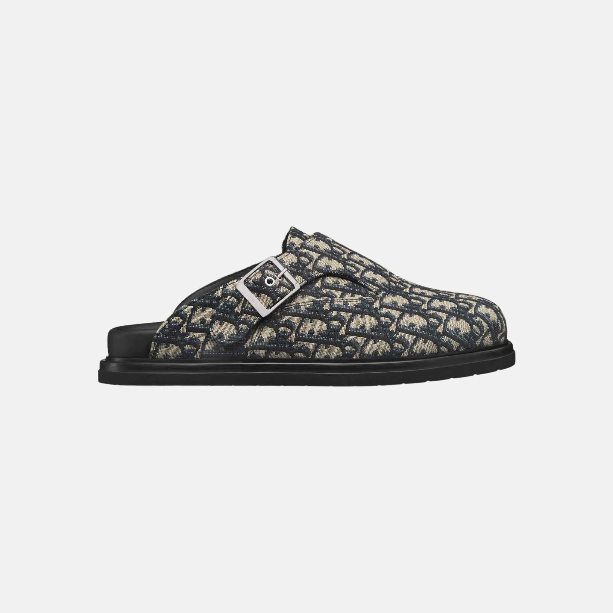 Dior Aqua Mule In Dior Oblique Jacquard, Beige, Side