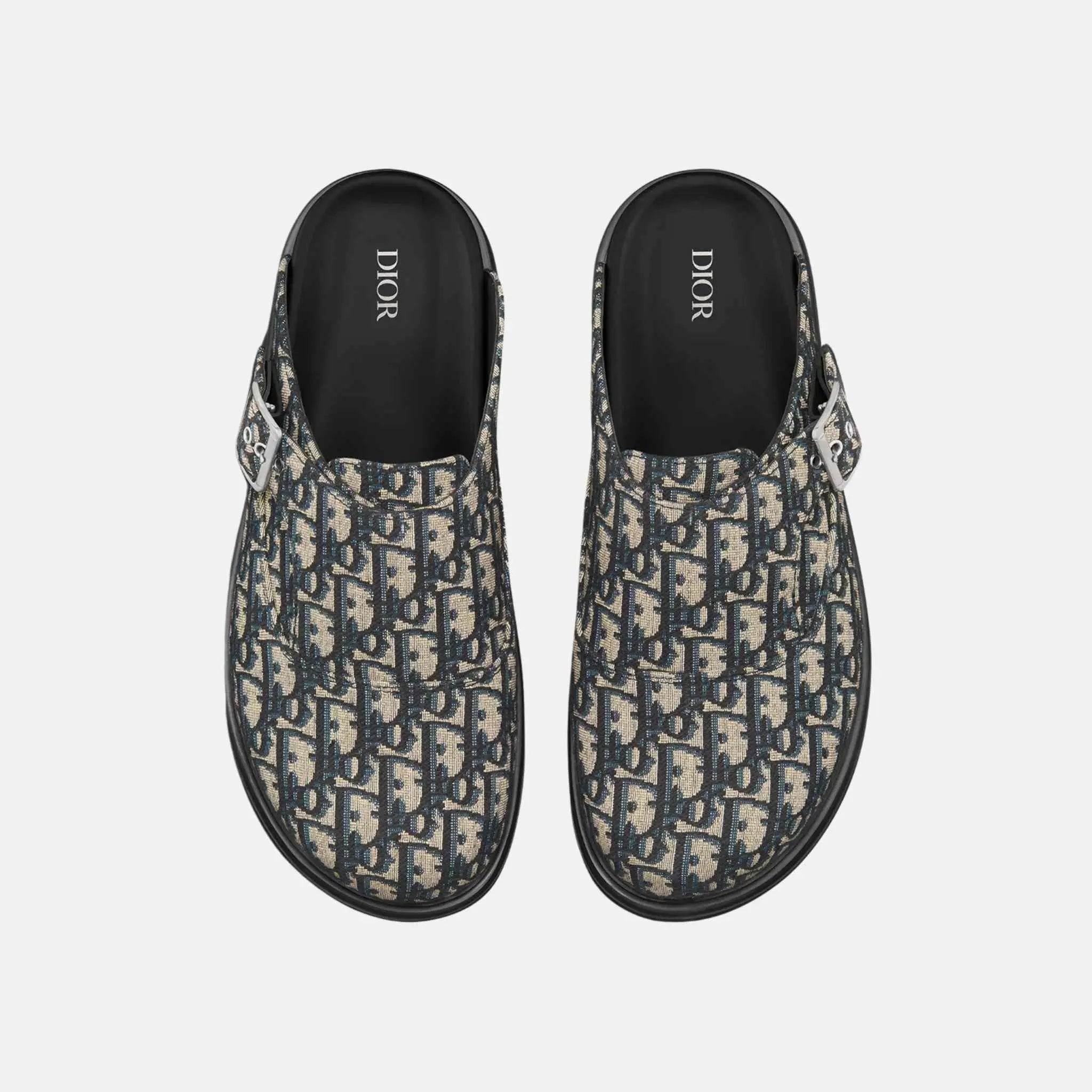 Dior Aqua Mule In Dior Oblique Jacquard, Beige, Top