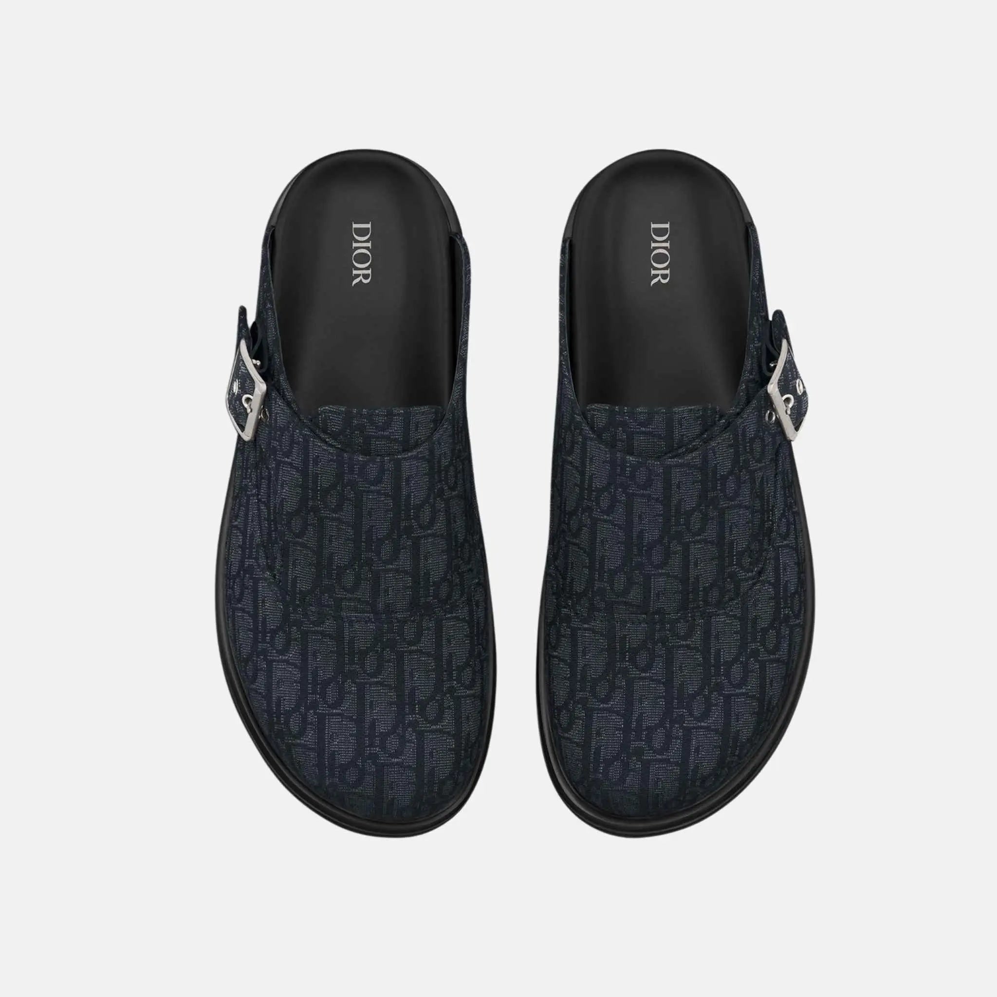 Dior Aqua Mule In Dior Oblique Jacquard, Black, Top