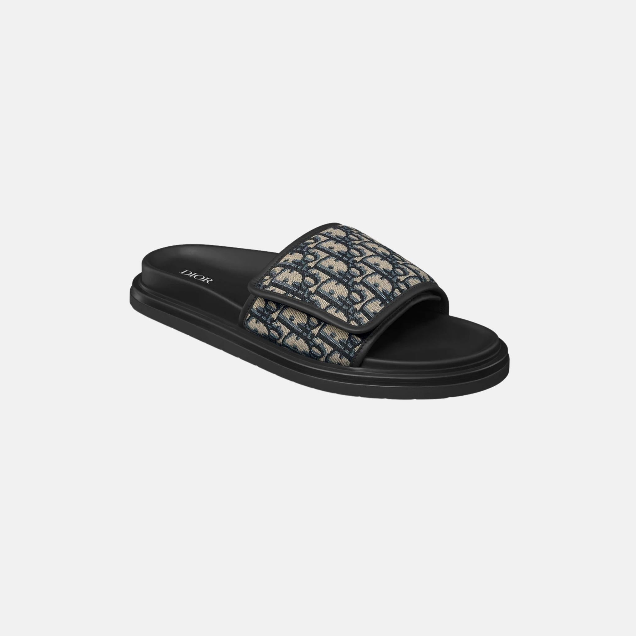 Dior Aqua Sandal In Dior Oblique Jacquard, Beige, Front