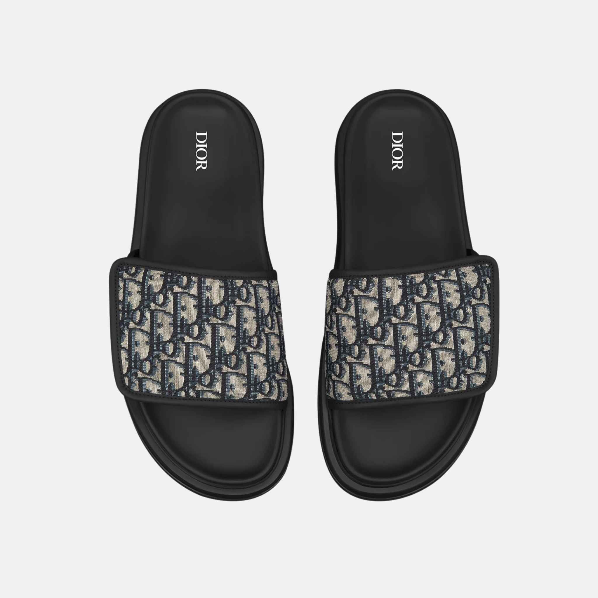 Dior Aqua Sandal In Dior Oblique Jacquard, Beige, Top