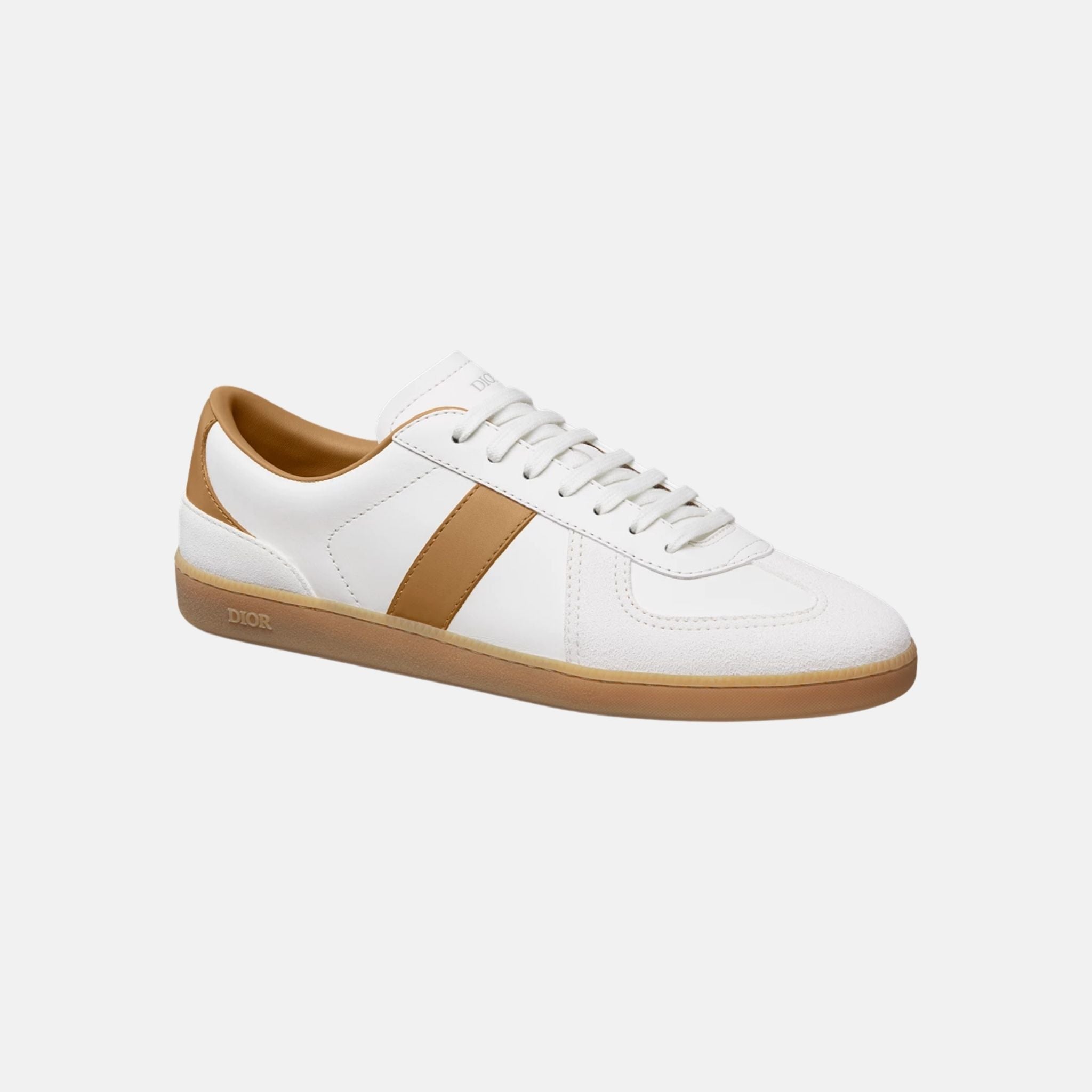 Dior B01 Matchpoint Sneaker In Smooth Calfskin With Suede, Cognac, Front