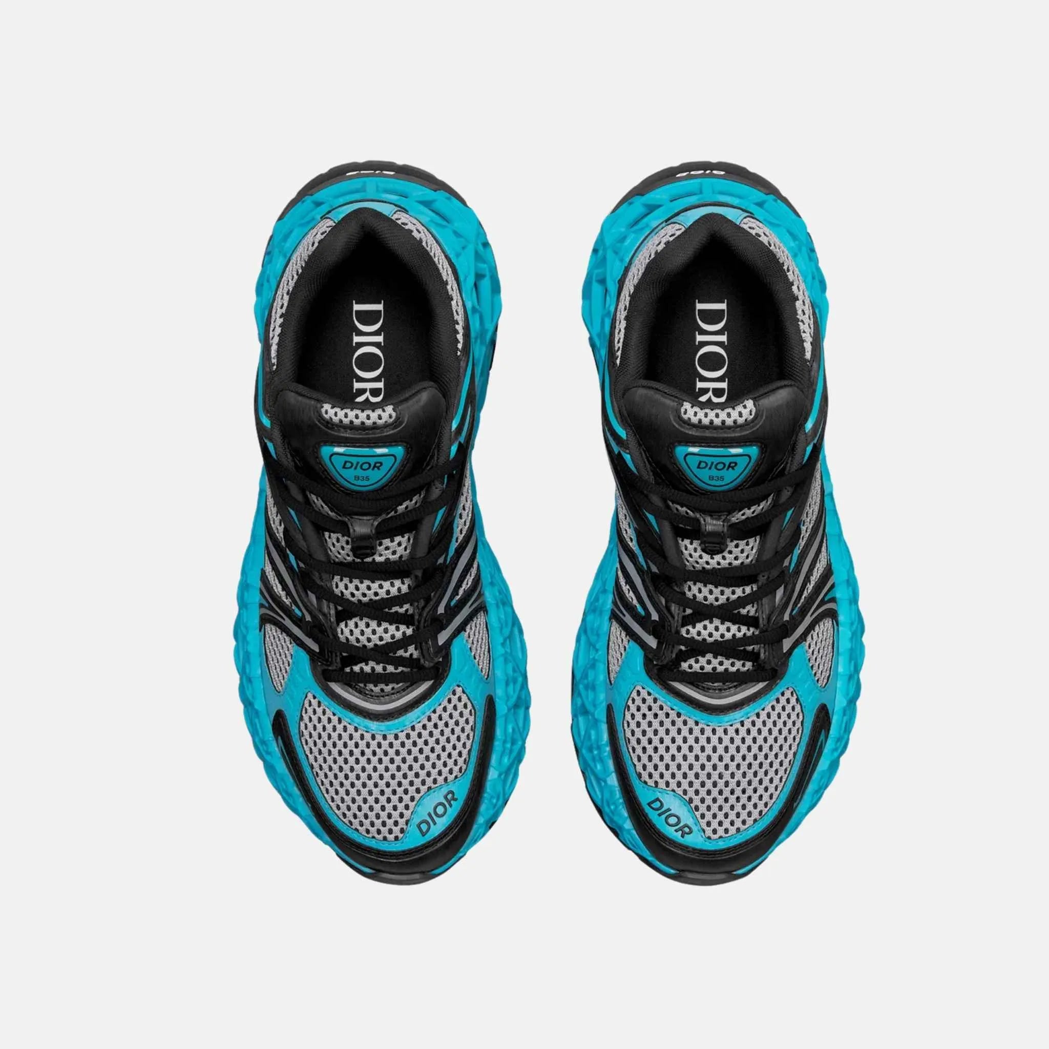 a Dior B35 NXXT Sneaker Limited And Numbered Edition, Neon Blue, Top