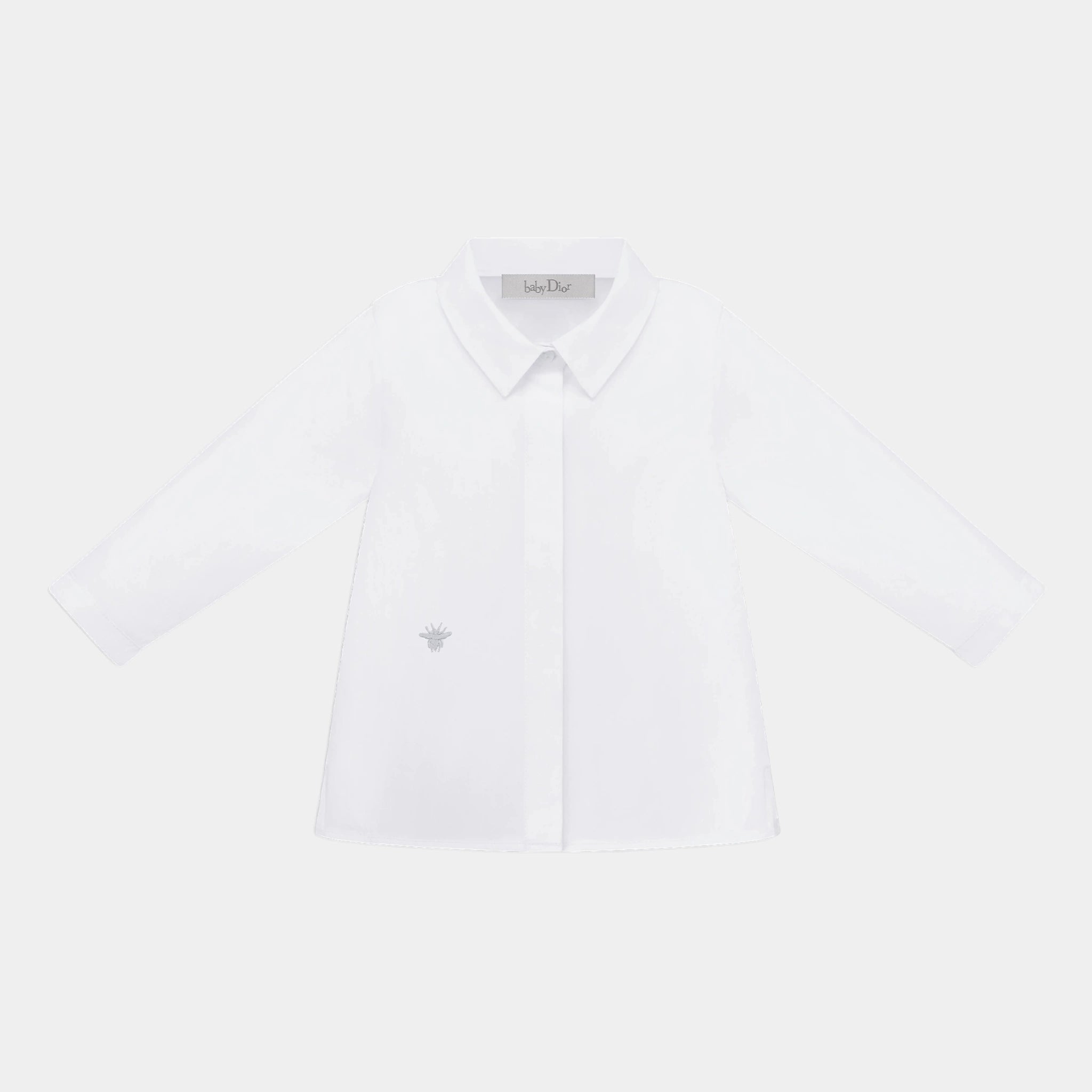 Dior Baby Shirt White Cotton-Blend Poplin, Front