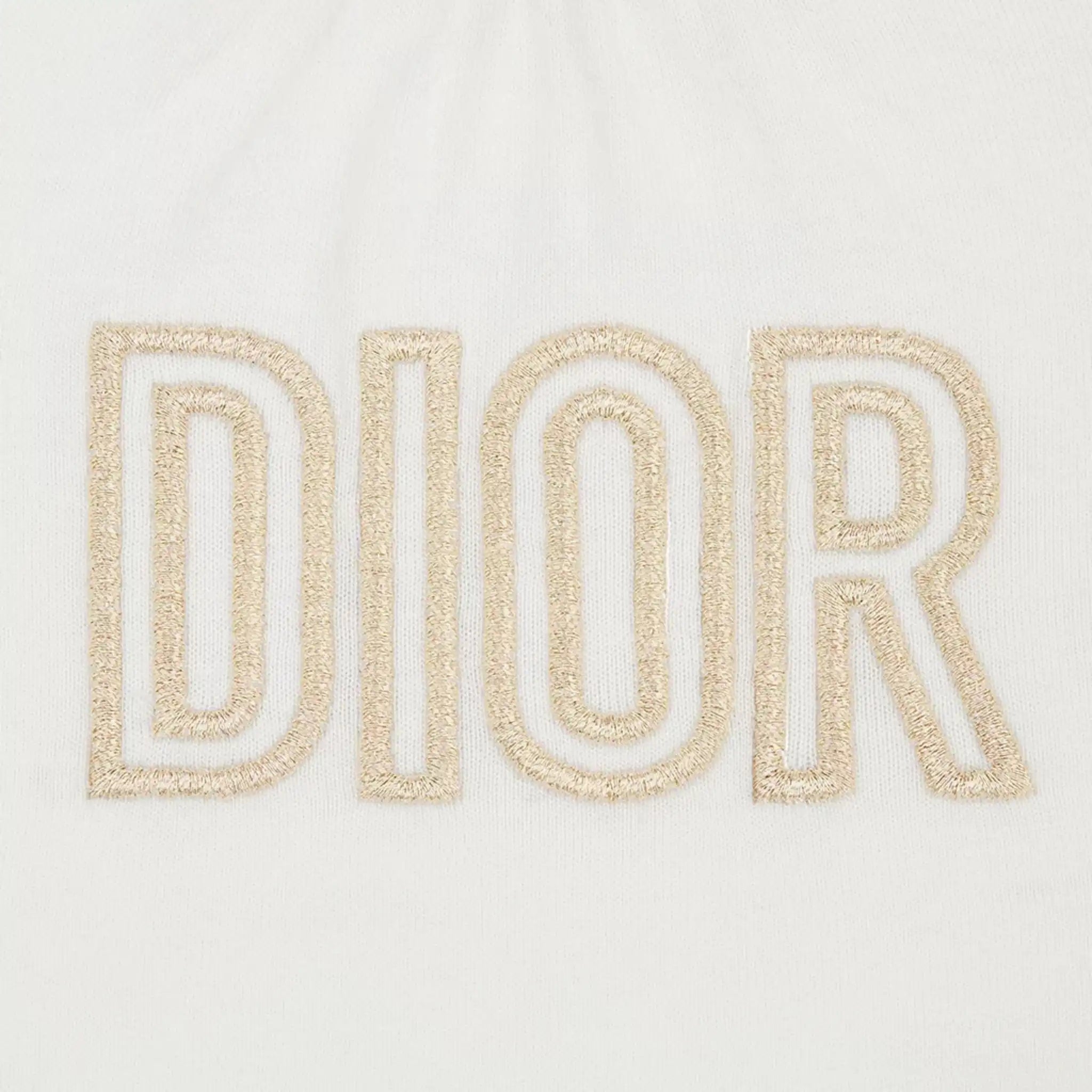 Dior Baby T-Shirt Cotton Jersey, Closeup, Pale Gold