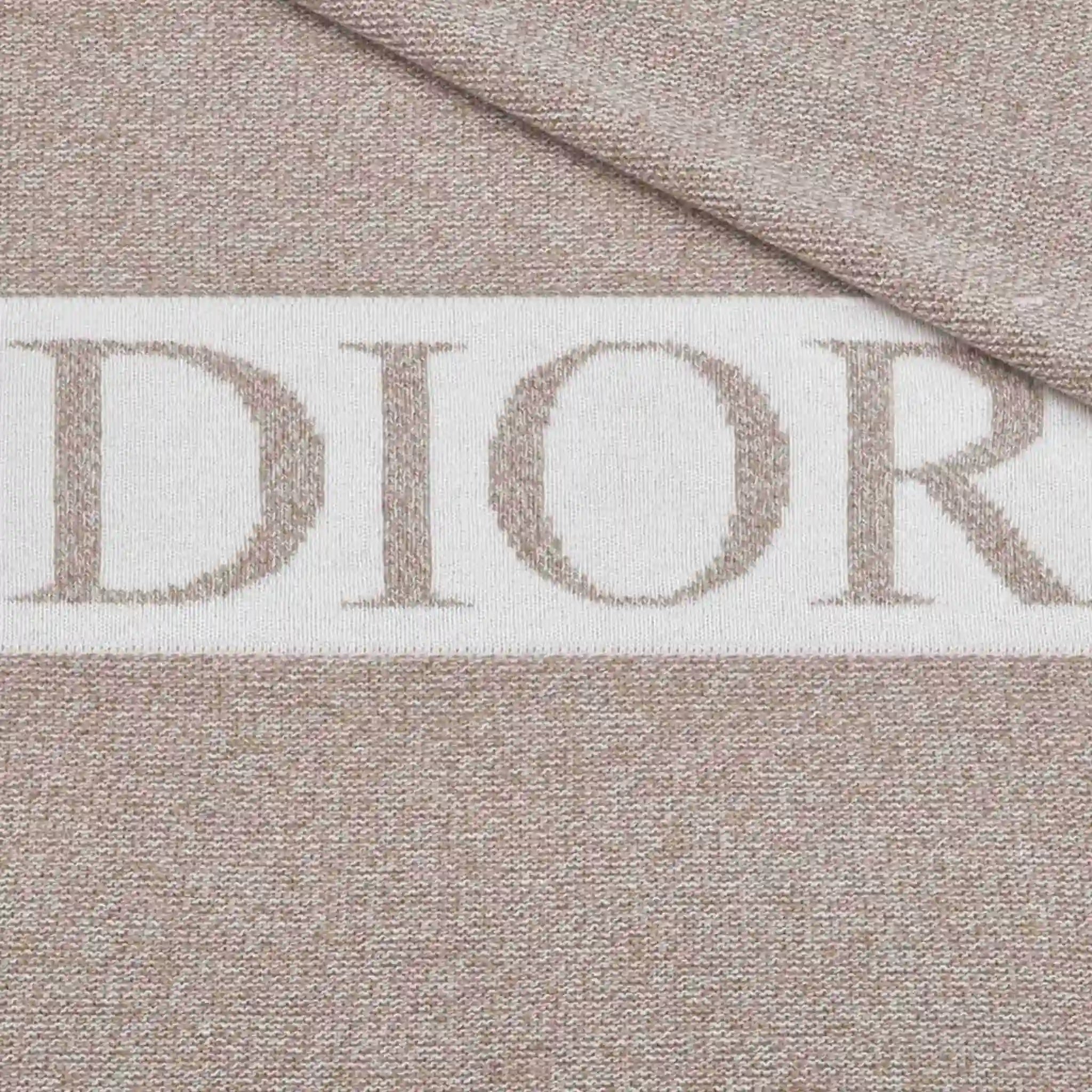 Dior Baby Blanket Wool and Cashmere Blend Knit, Logo