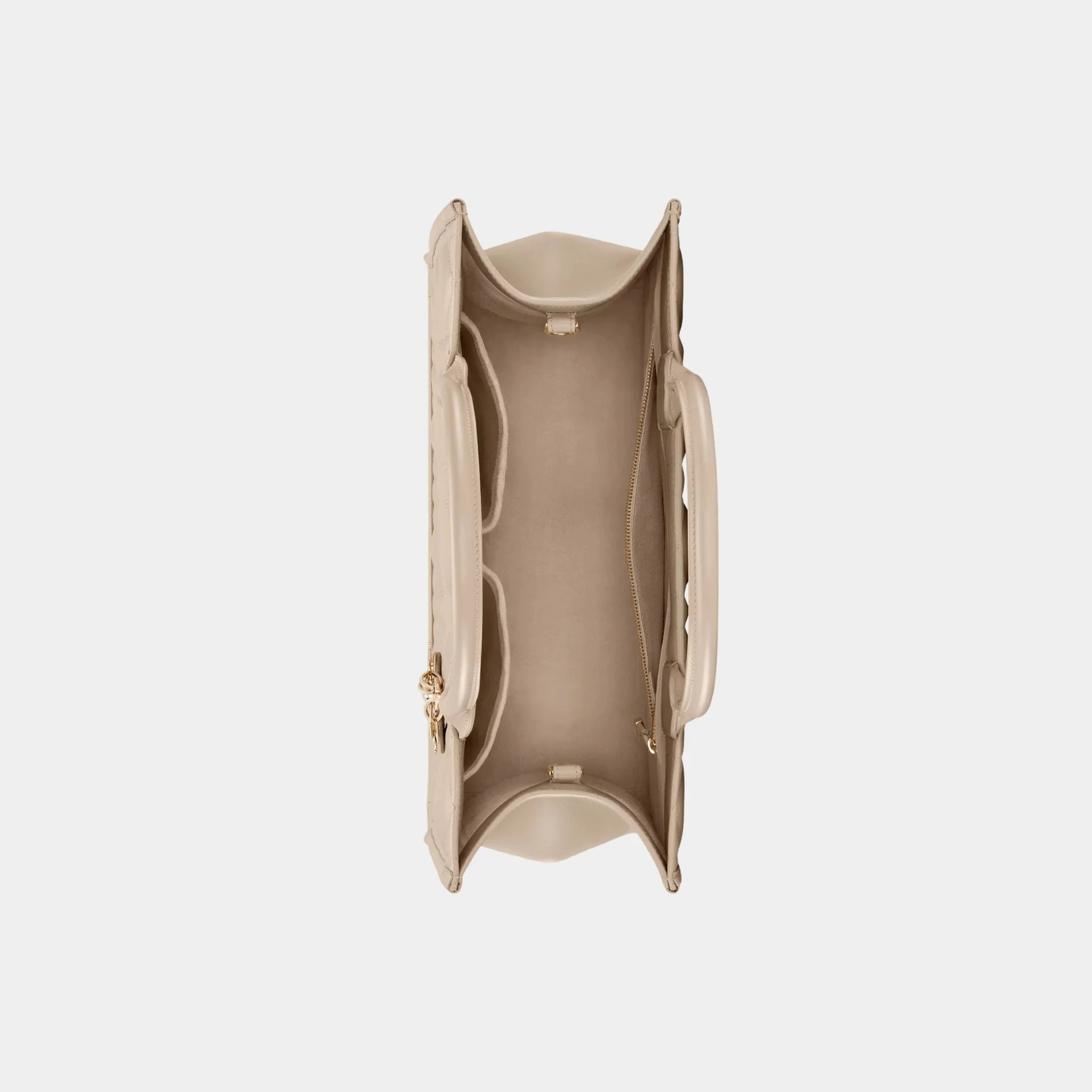 Dior Book Tote Medium Bag Macrocannage Calfskin, Camel, Powder Beige, Top