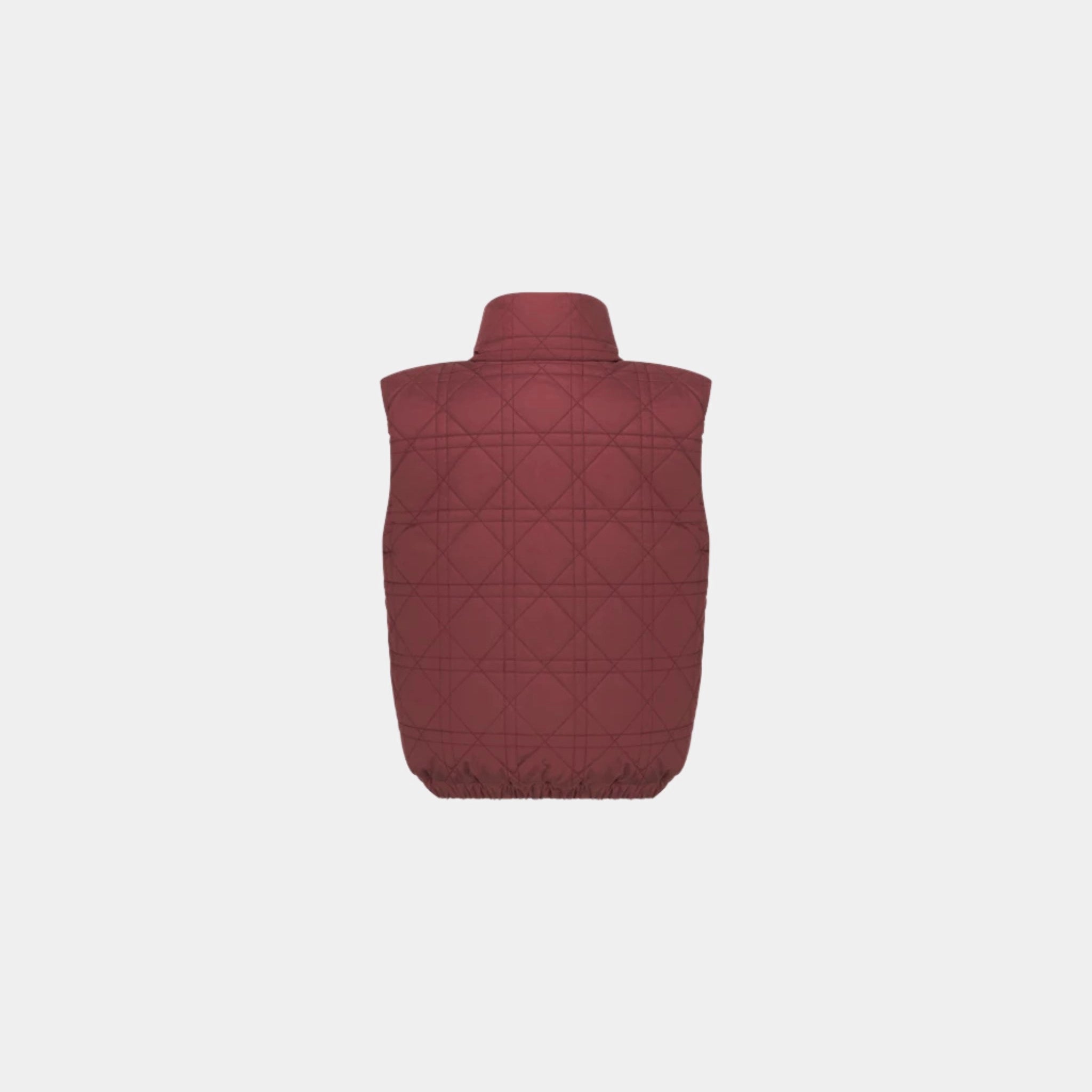 Dior Children Sleeveless Down Jacket Cannage Technical Canvas, Burgundy, Back