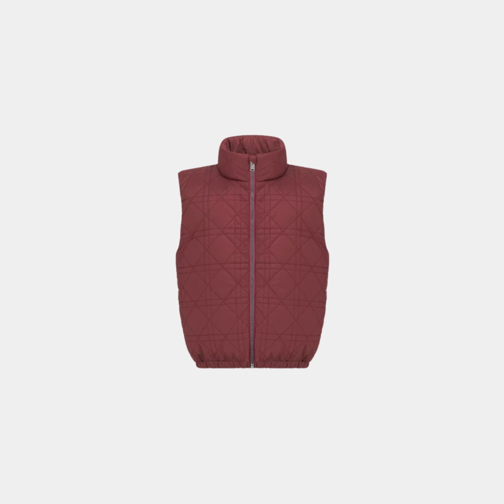 Dior Children Sleeveless Down Jacket Cannage Technical Canvas, Burgundy, Front