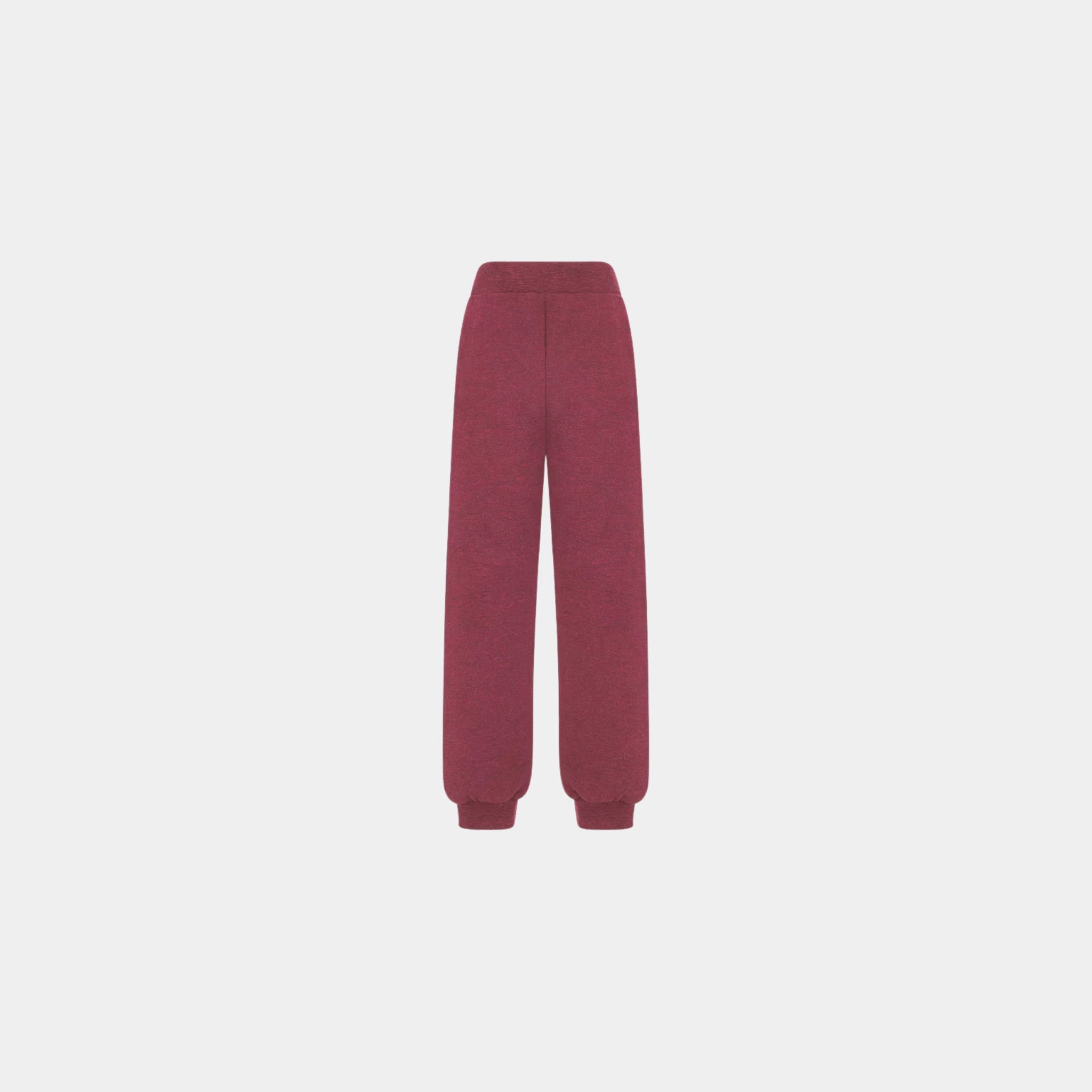 Dior Childrens Jogging Pants Heather Brushed Cotton Fleece, Burgundy, Back
