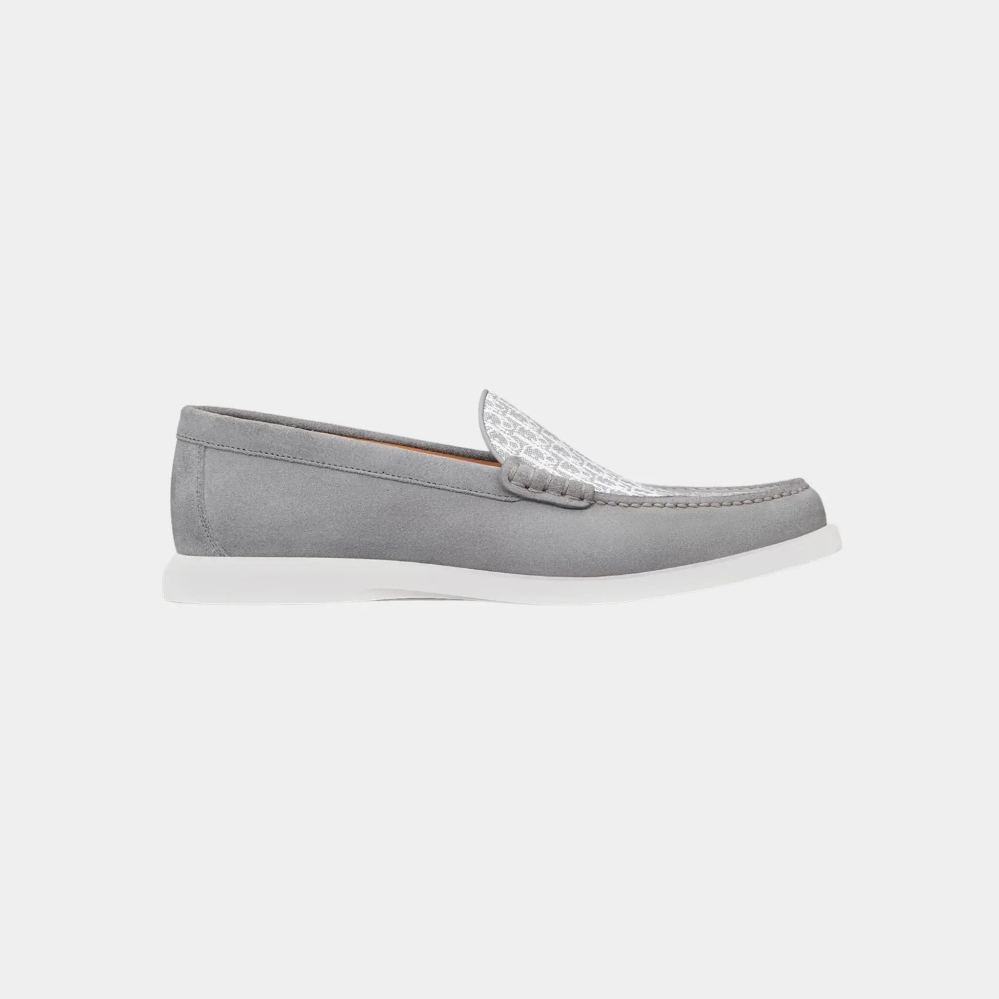 Dior Granville Moccasin Oblique Suede and Jacquard Canvas