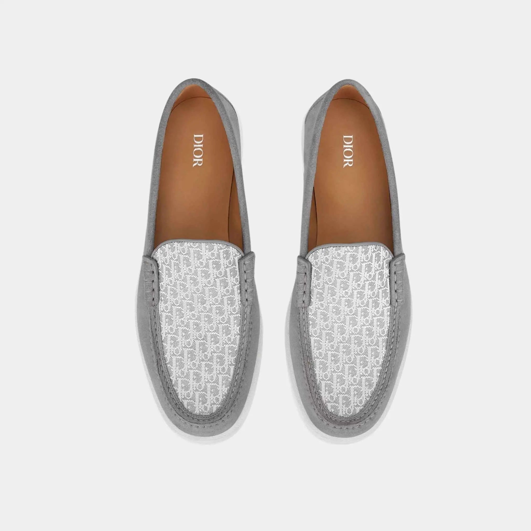 Dior Granville Moccasin Oblique Suede and Jacquard Canvas