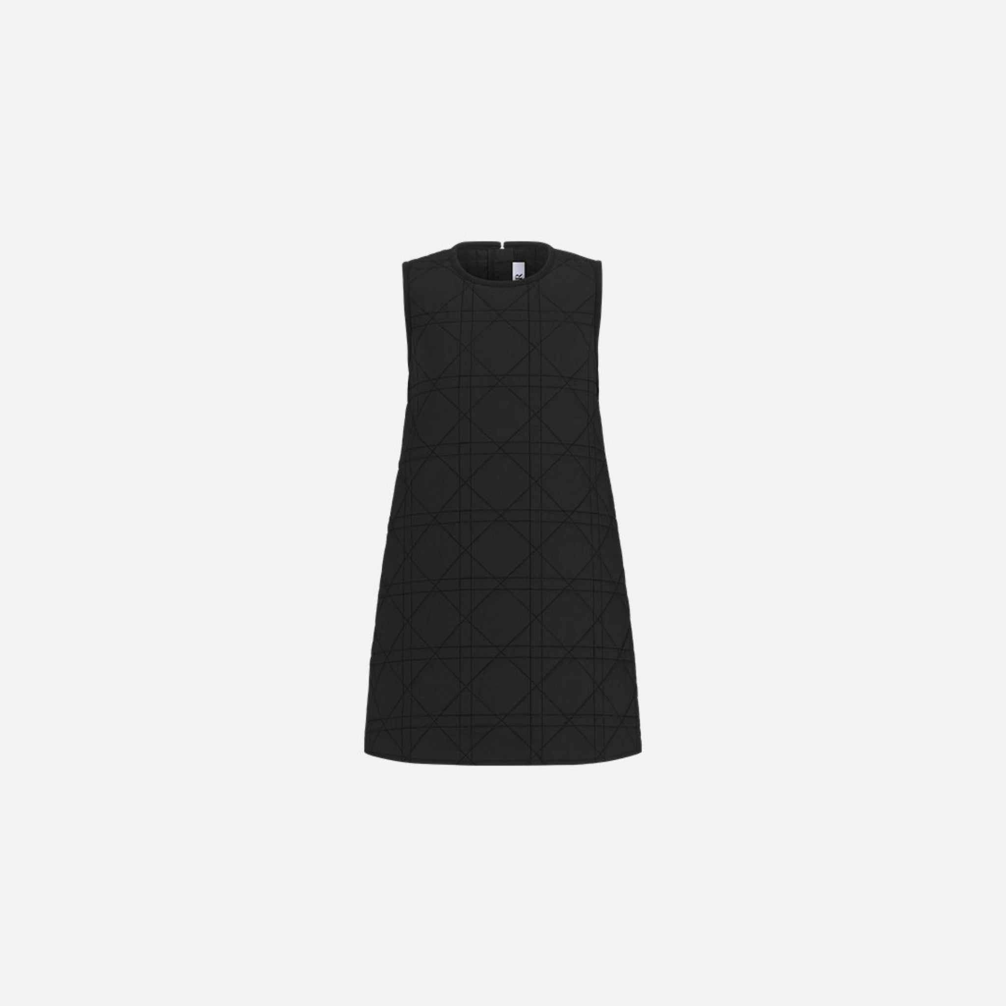 Dior Kids A-Line Dress Black Macrocannage Technical Fabric, Front
