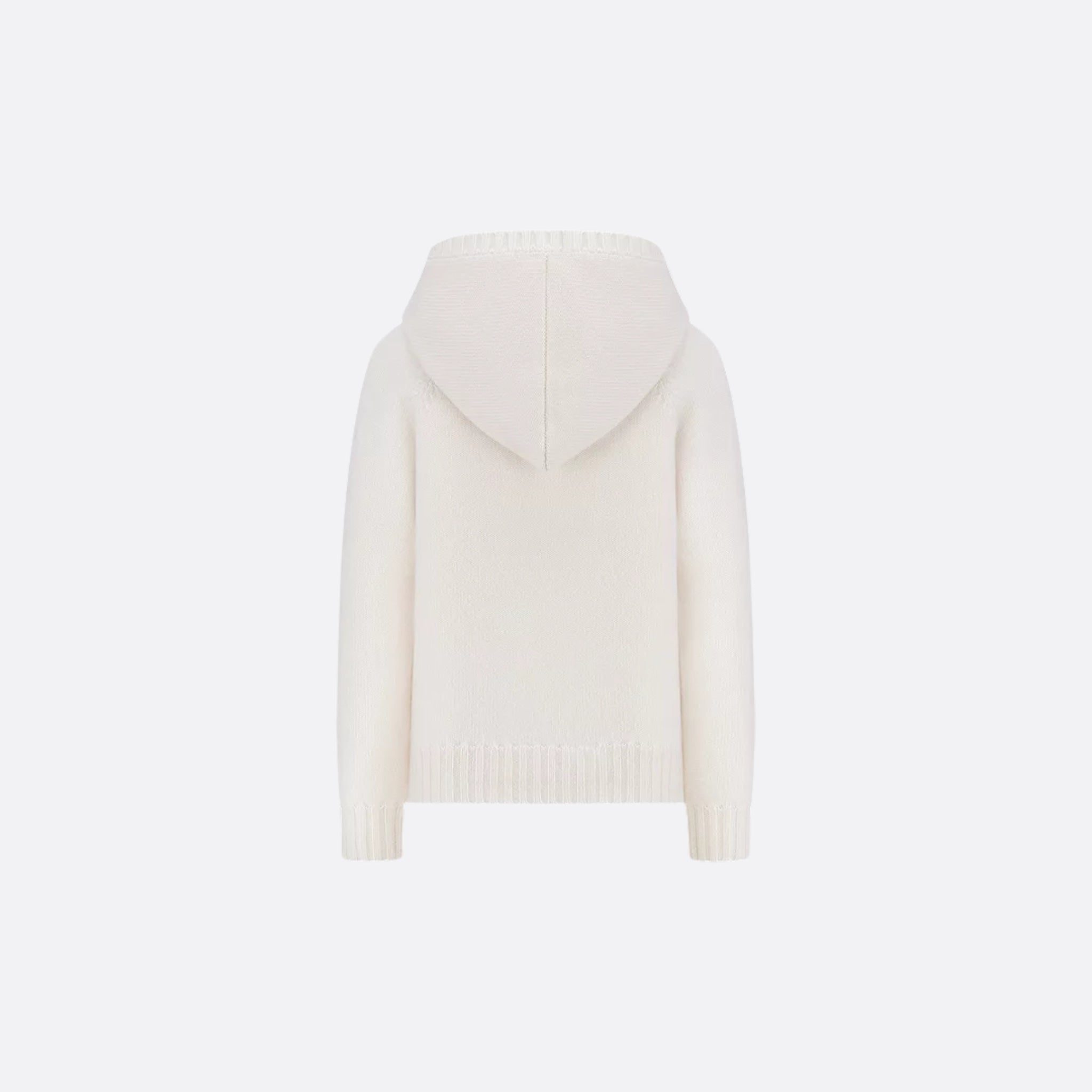 Dior Kids Hooded Sweater Wool Knit, Ivory, Front
