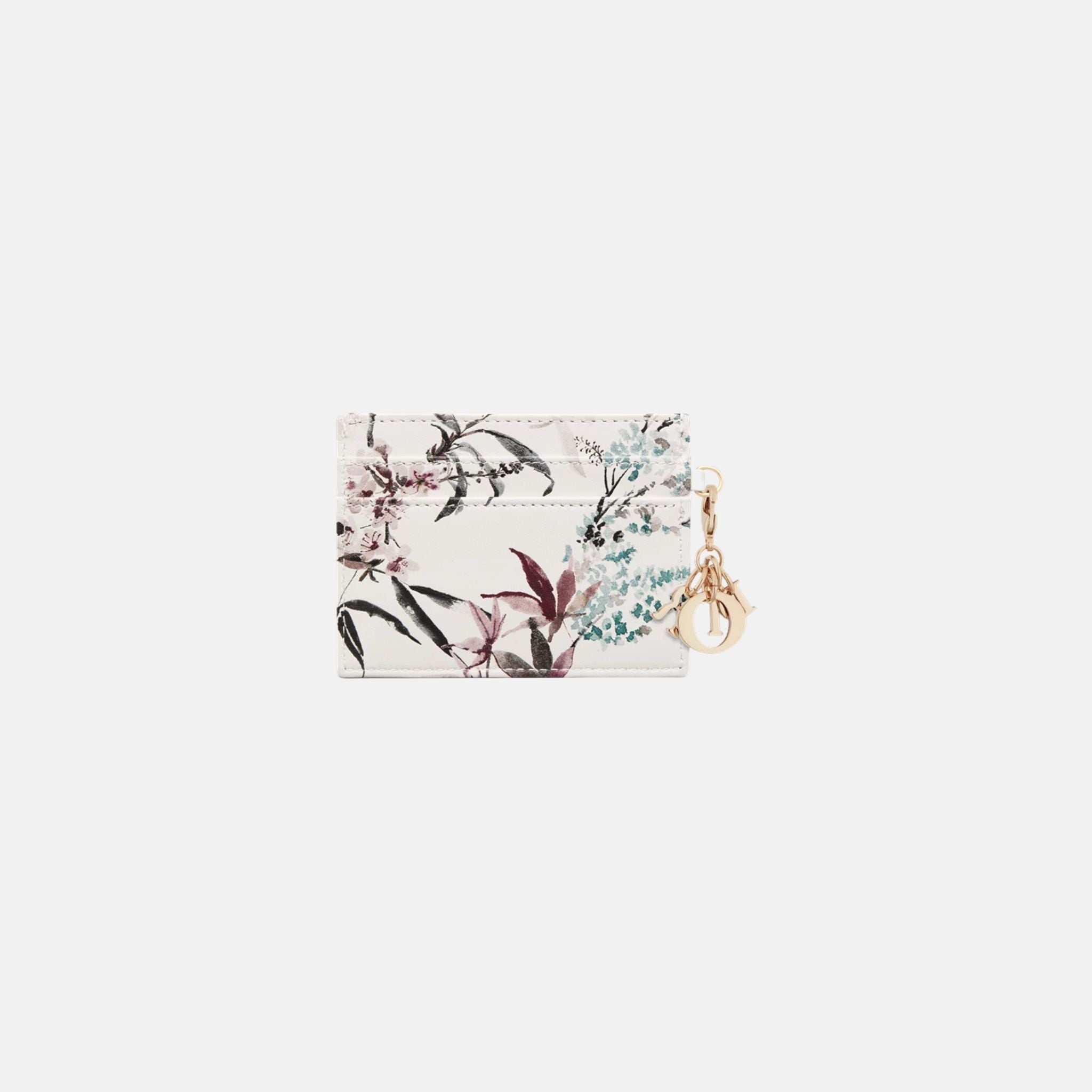Dior Lady Dior Freesia Card Holder In Millefiori Printed Lambskin, Back