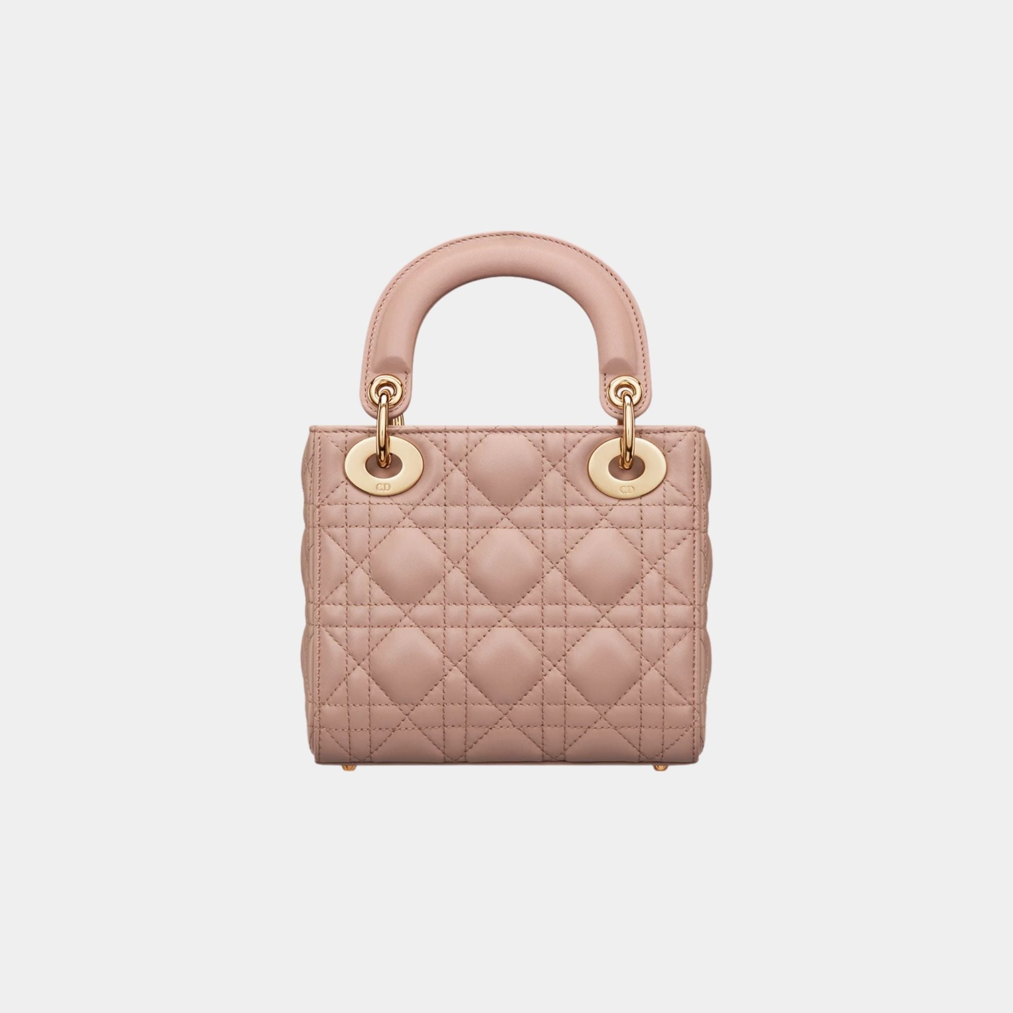 Lady Dior Mini Bag Cannage Lambskin, Blush, Back