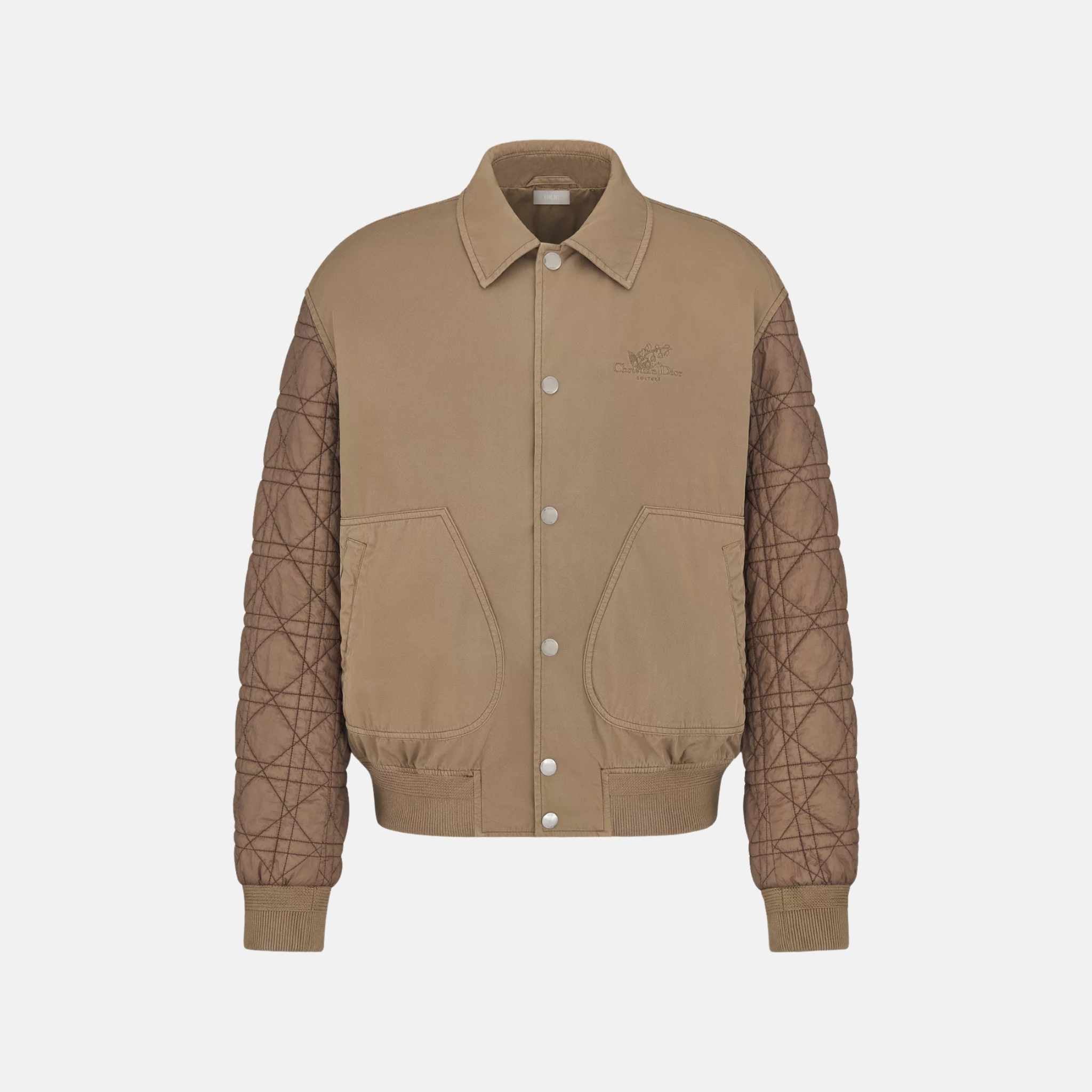 Dior Lily Of The Valley Blouson Jacket In Cotton Twill, Front