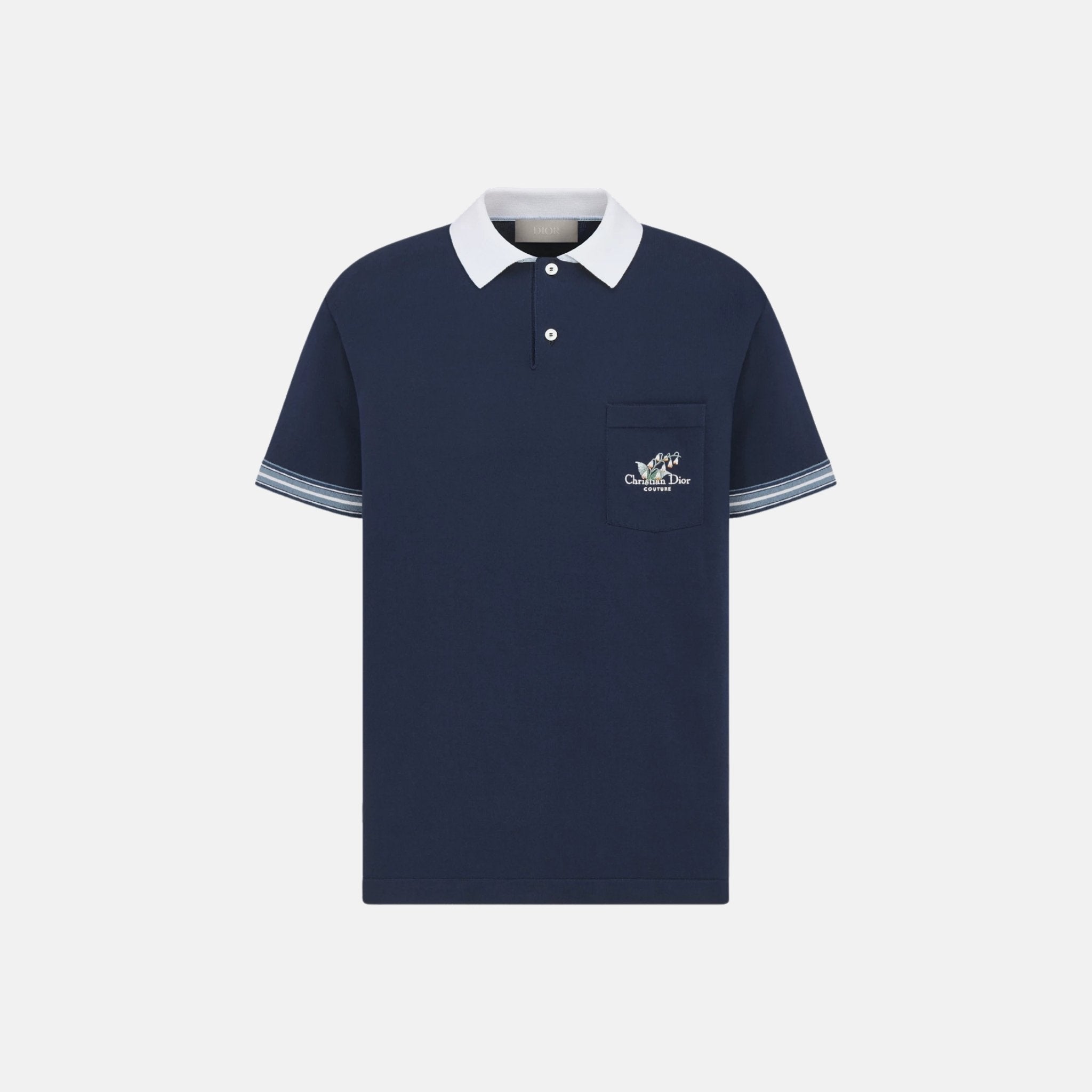 Dior Lily Of The Valley Polo Shirt In Cotton Jersey, Front