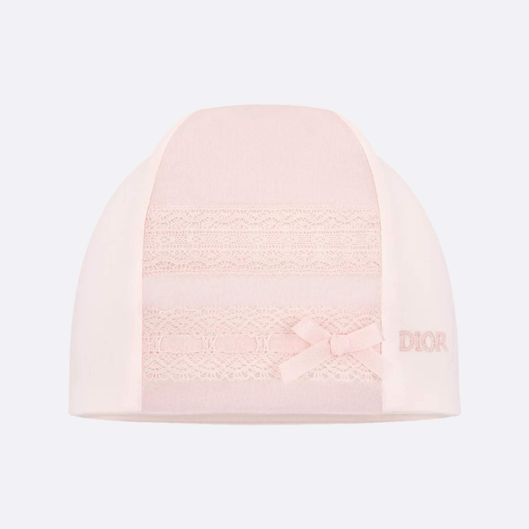 Dior Nanouchka Newborn Gift Set Pale Pink Cotton Interlock And Voile, BeanieViews