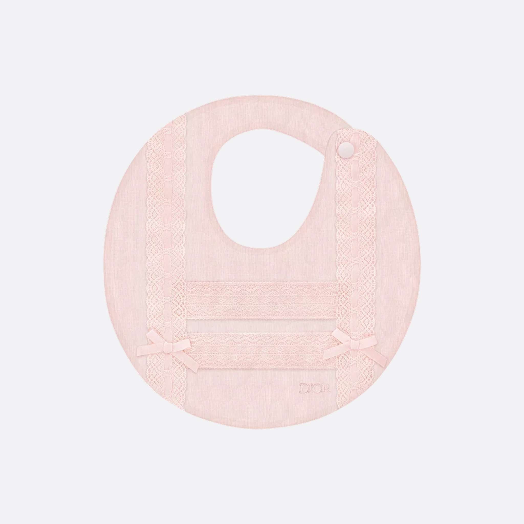 Dior Nanouchka Newborn Gift Set Pale Pink Cotton Interlock And Voile, BibViews