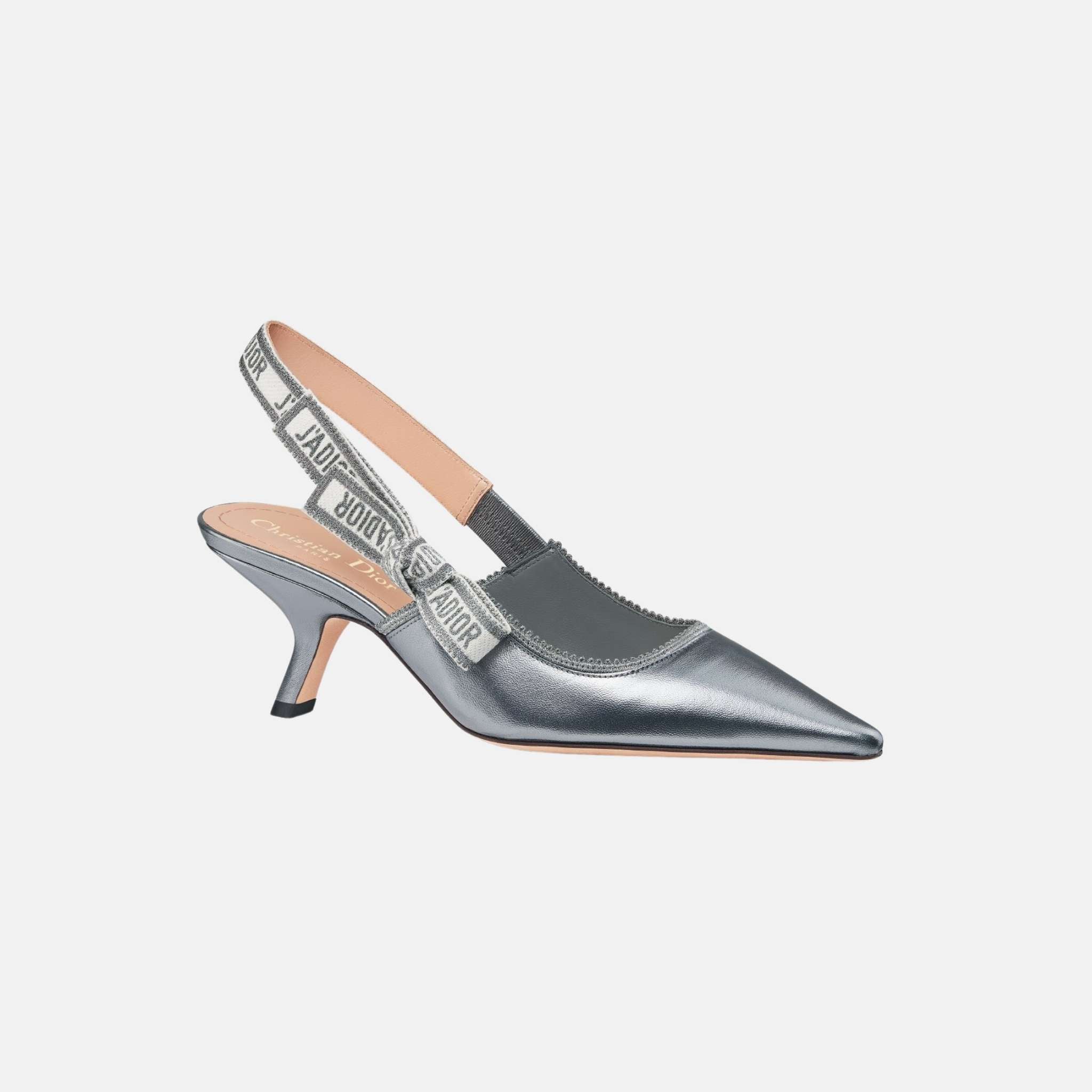 Dior Or JAdior Slingback Pump In Laminated Lambskin, Side