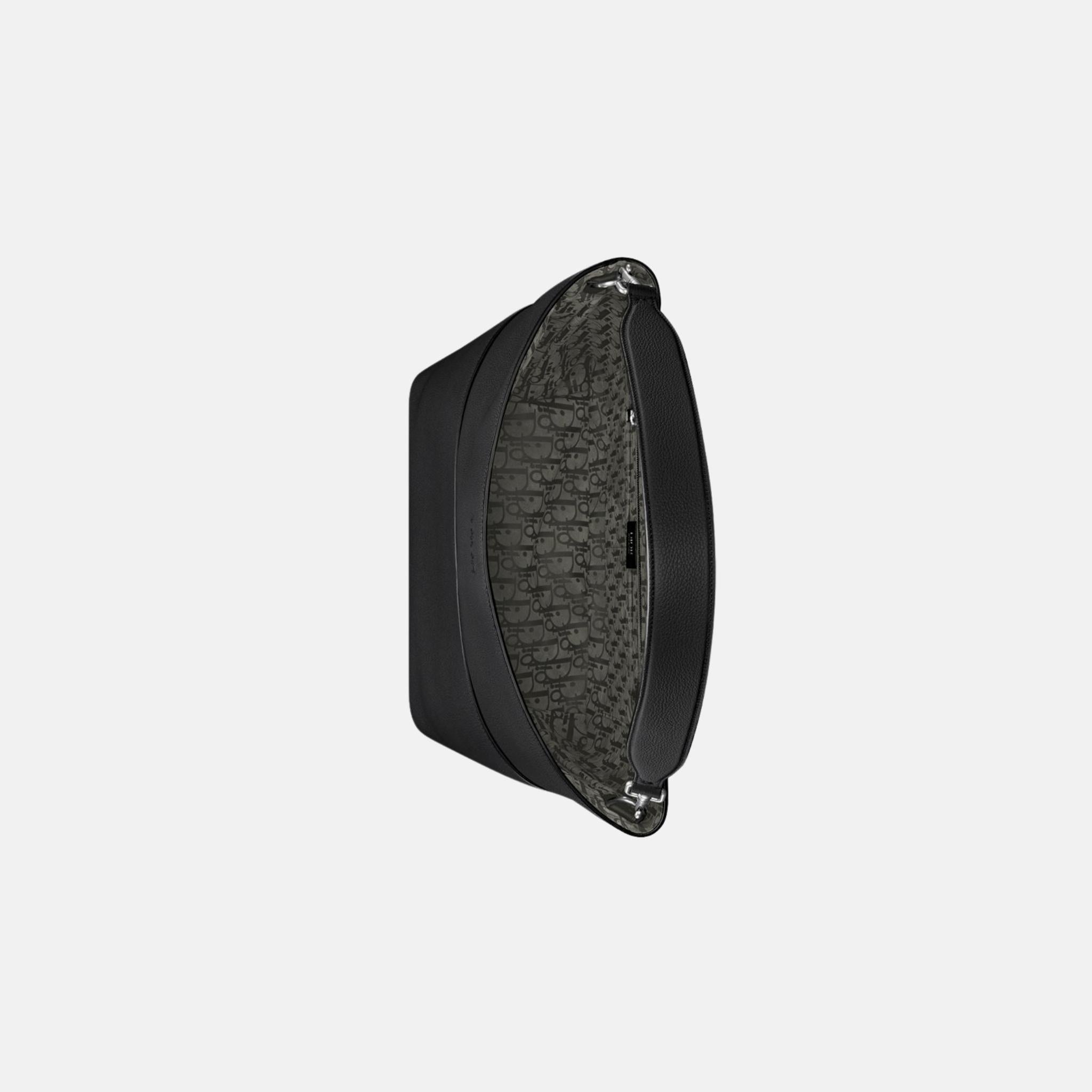 Dior Prive Vertical Hobo Bag In Icons Calfskin, Black, Inside