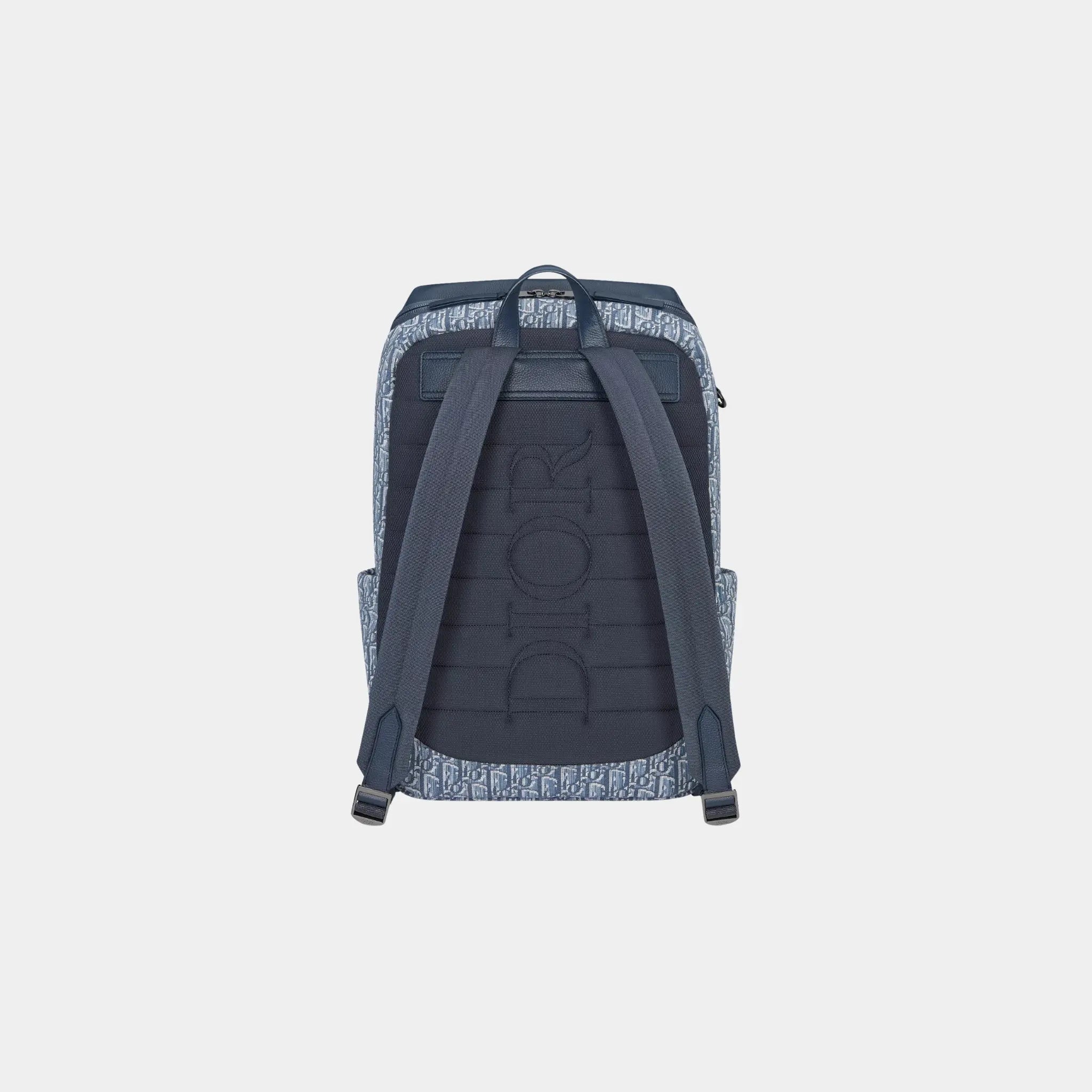 Rider Soft Zipped Backpack in Jacquard & Grained Calfskin