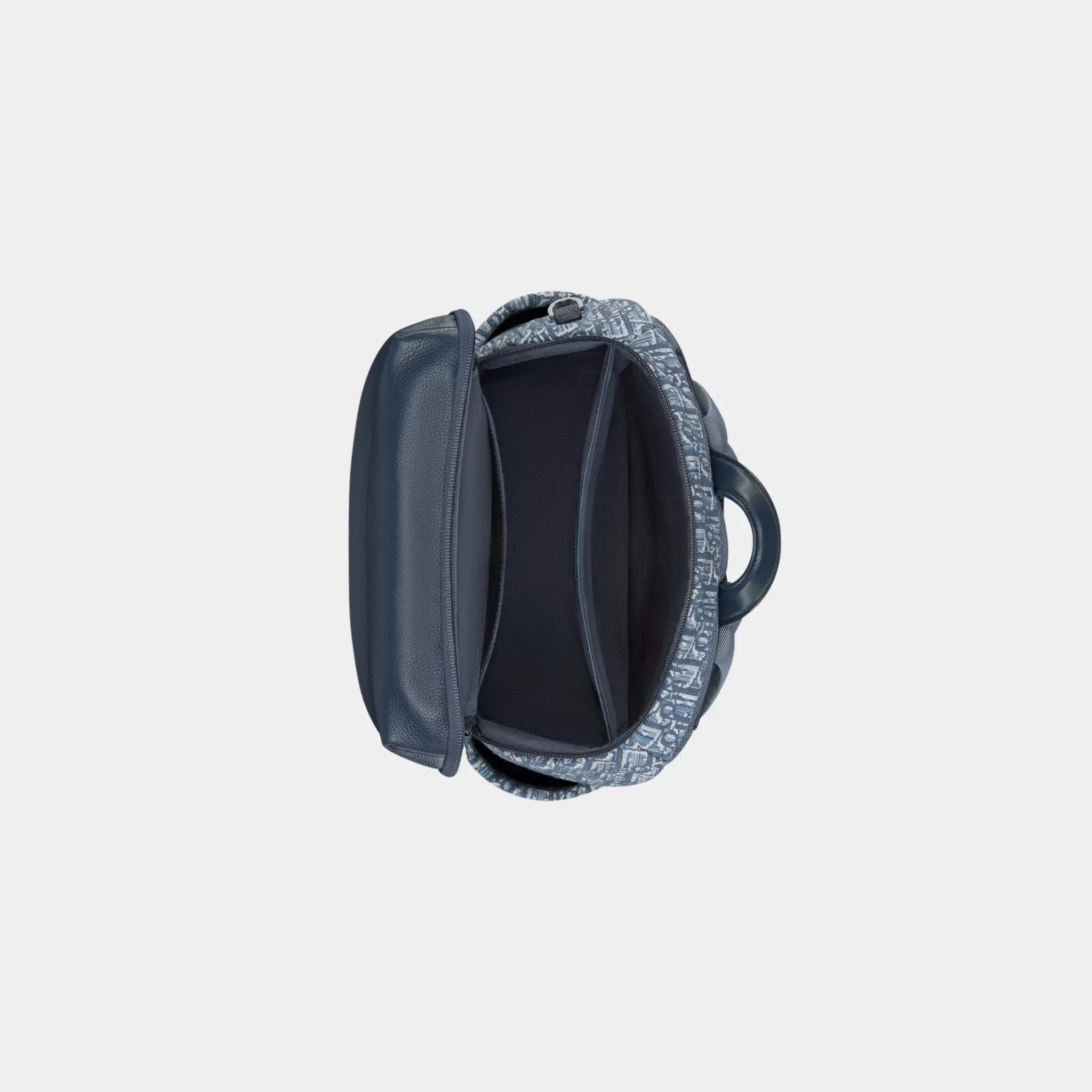 Rider Soft Zipped Backpack in Jacquard & Grained Calfskin