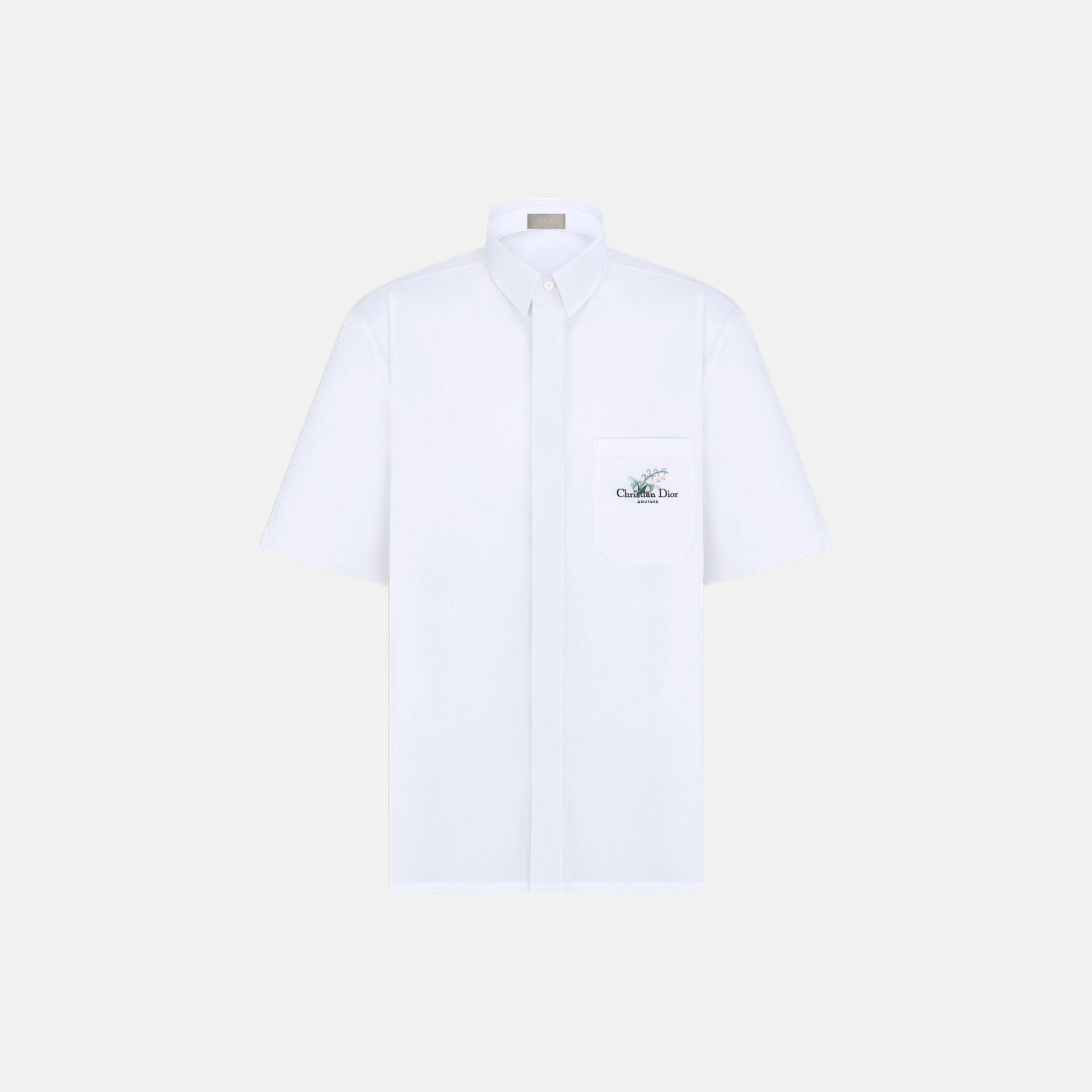 Dior Short Sleeved Shirt With Lily Of The Valley Embroidery, Front
