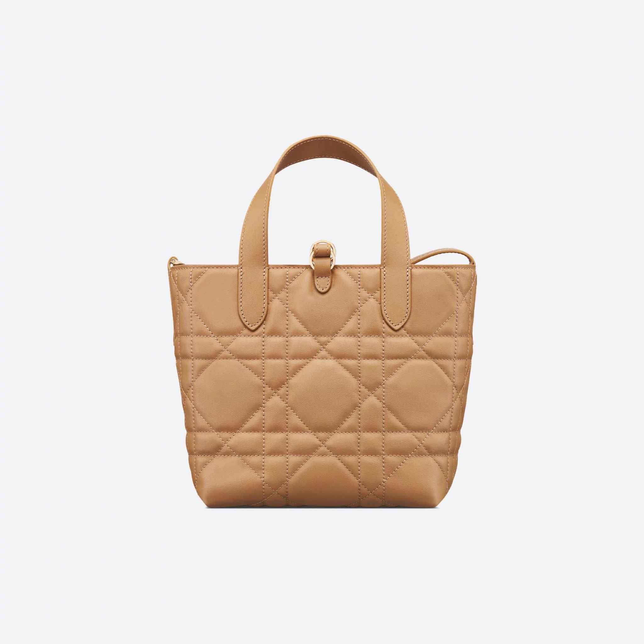 Dior Small Toujours Vertical Tote Bag, Back, Medium Tan