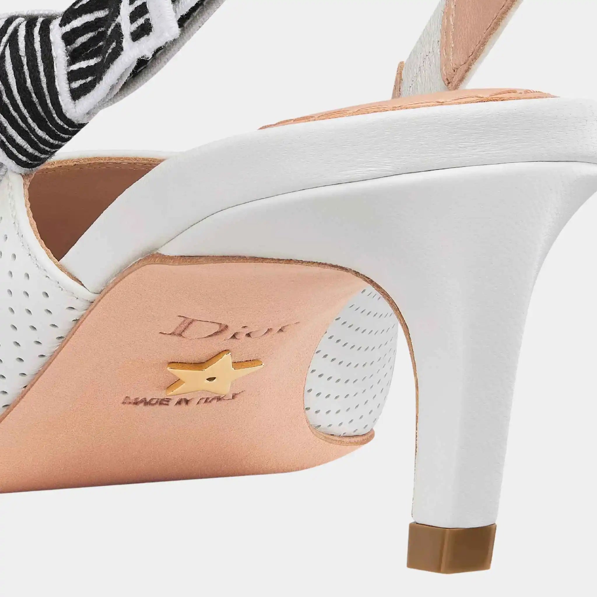 Dior Toujours Slingback Pump in Lambskin, White, Back