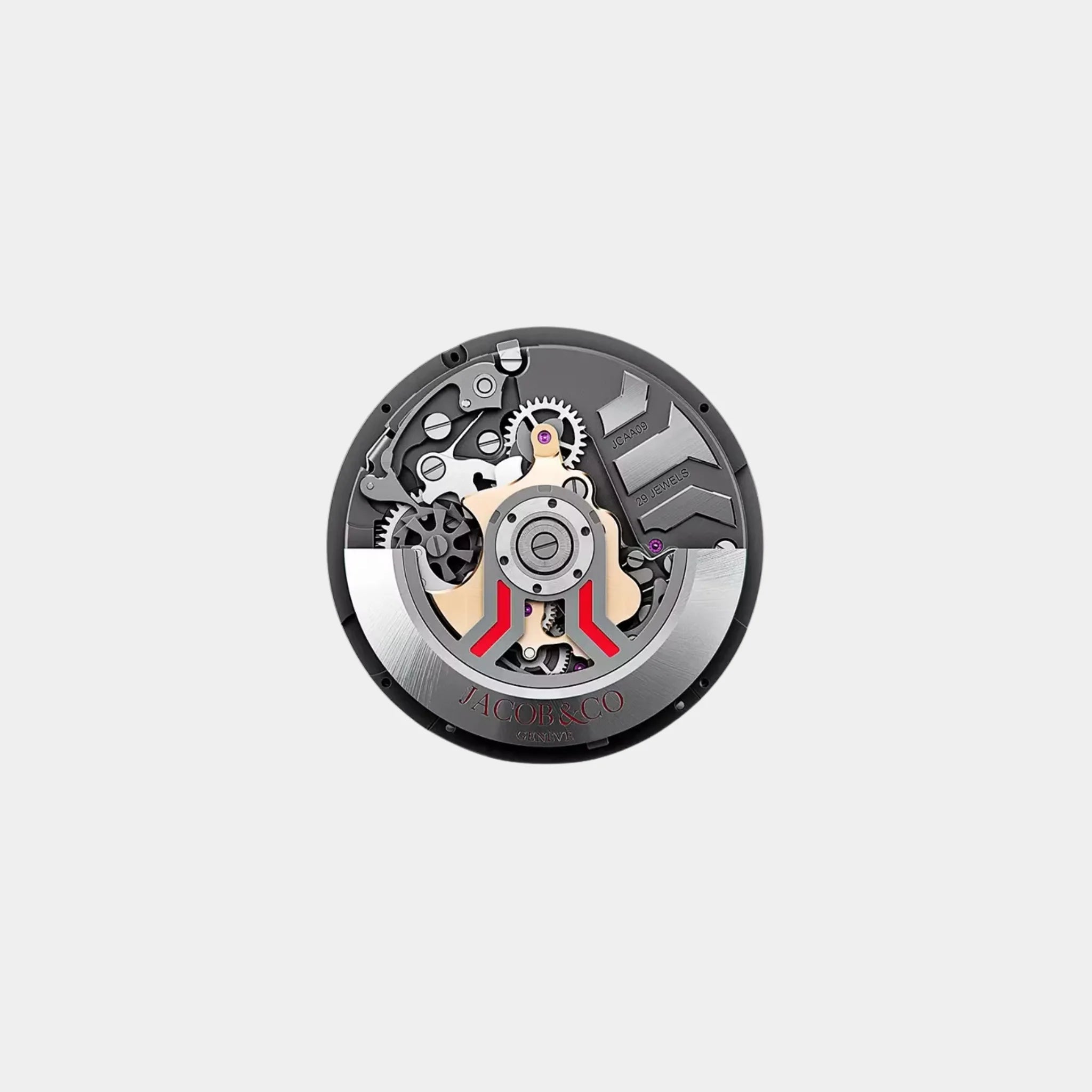 Jacob & Co. Epic X Chrono Tourbillon Baguette Black Crystal Bracelet, Movement