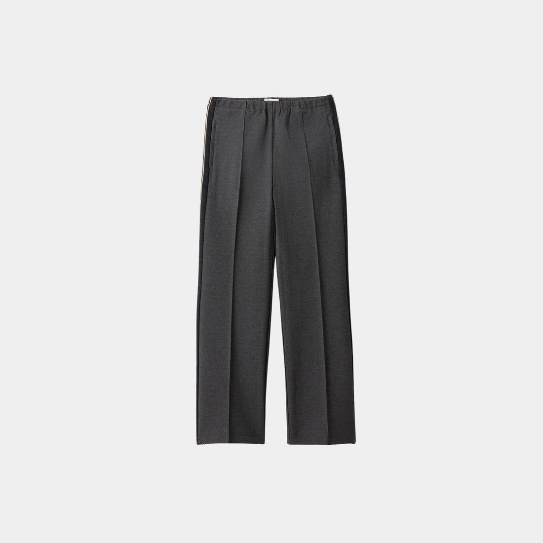 Miu Miu Fabric Stitch Knit Pants, Anthracite Gray, Front