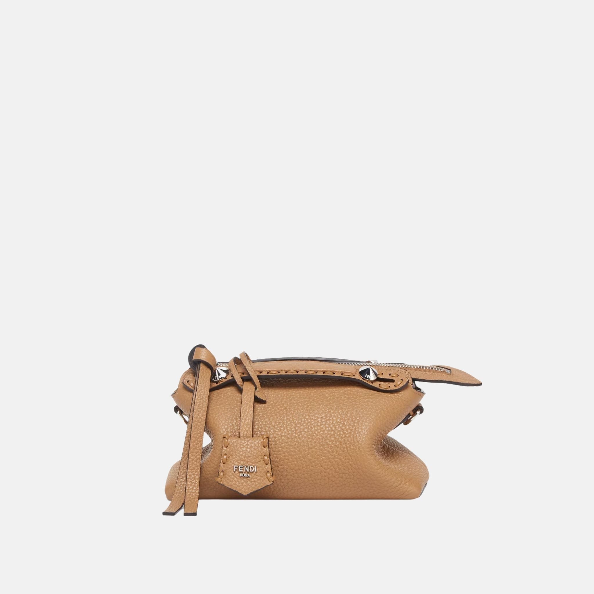 Fendi By The Way Selleria Mini Bag, Beige, Front