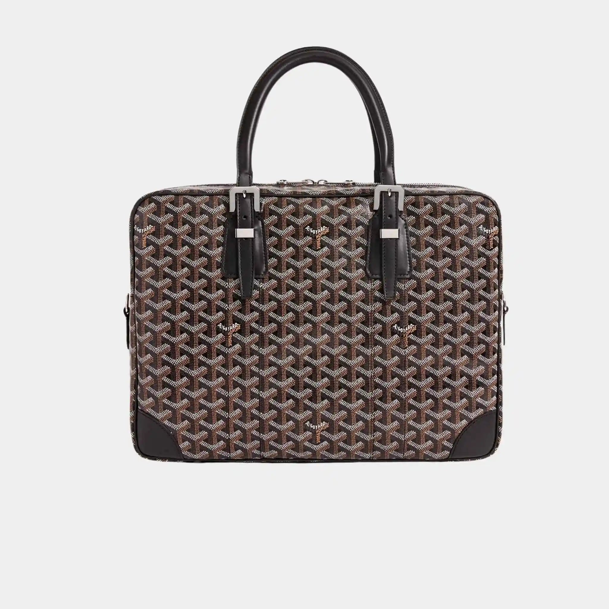 Goyard Ambassade MM Document Case, Black, Back View