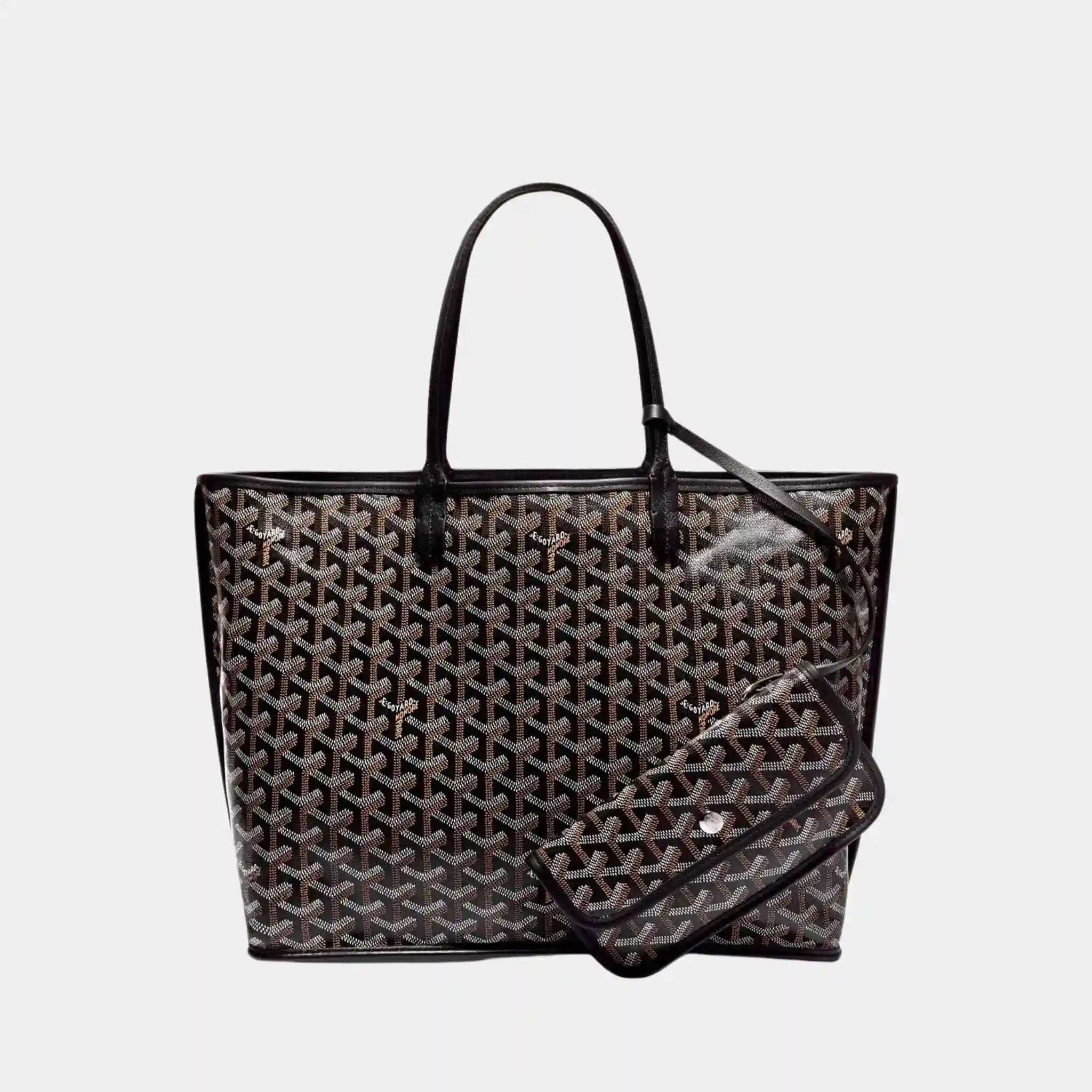 Goyard Anjou PM Bag, Black, Inside