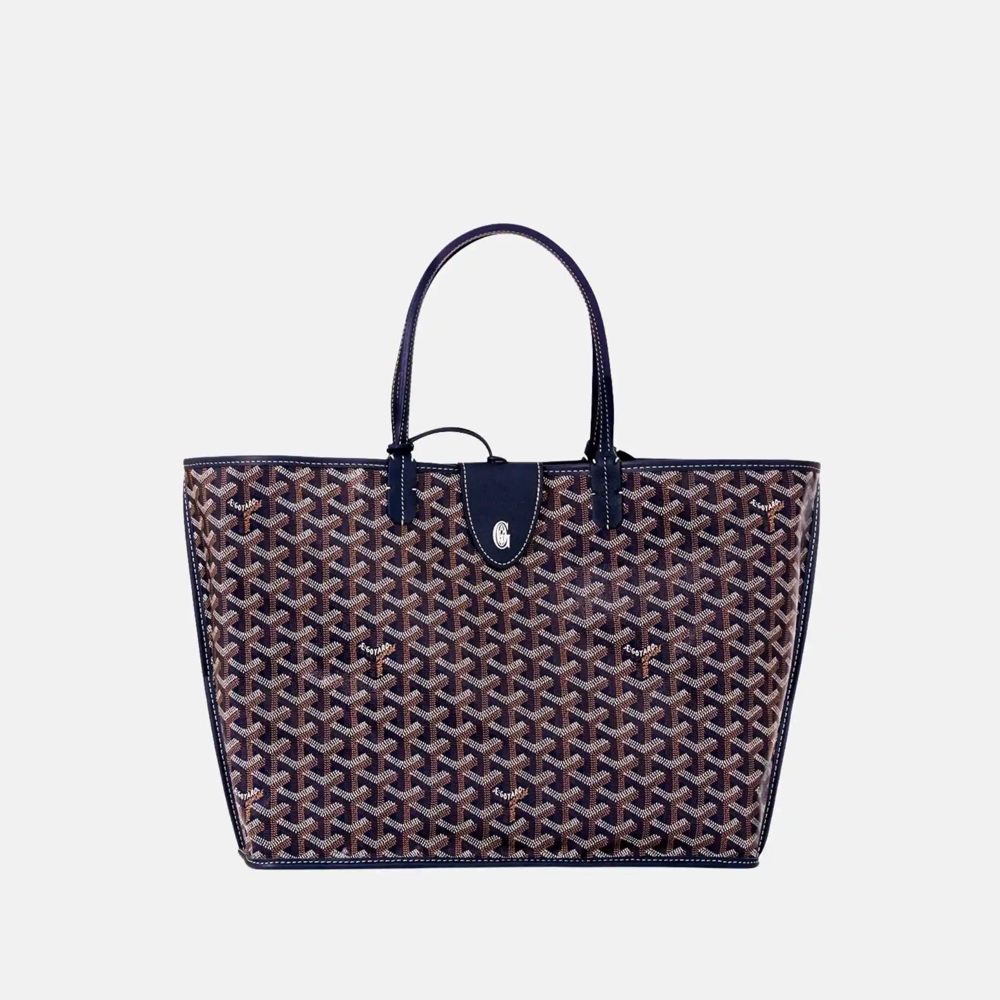 Goyard Anjou PM Bag, Navy Blue, Front