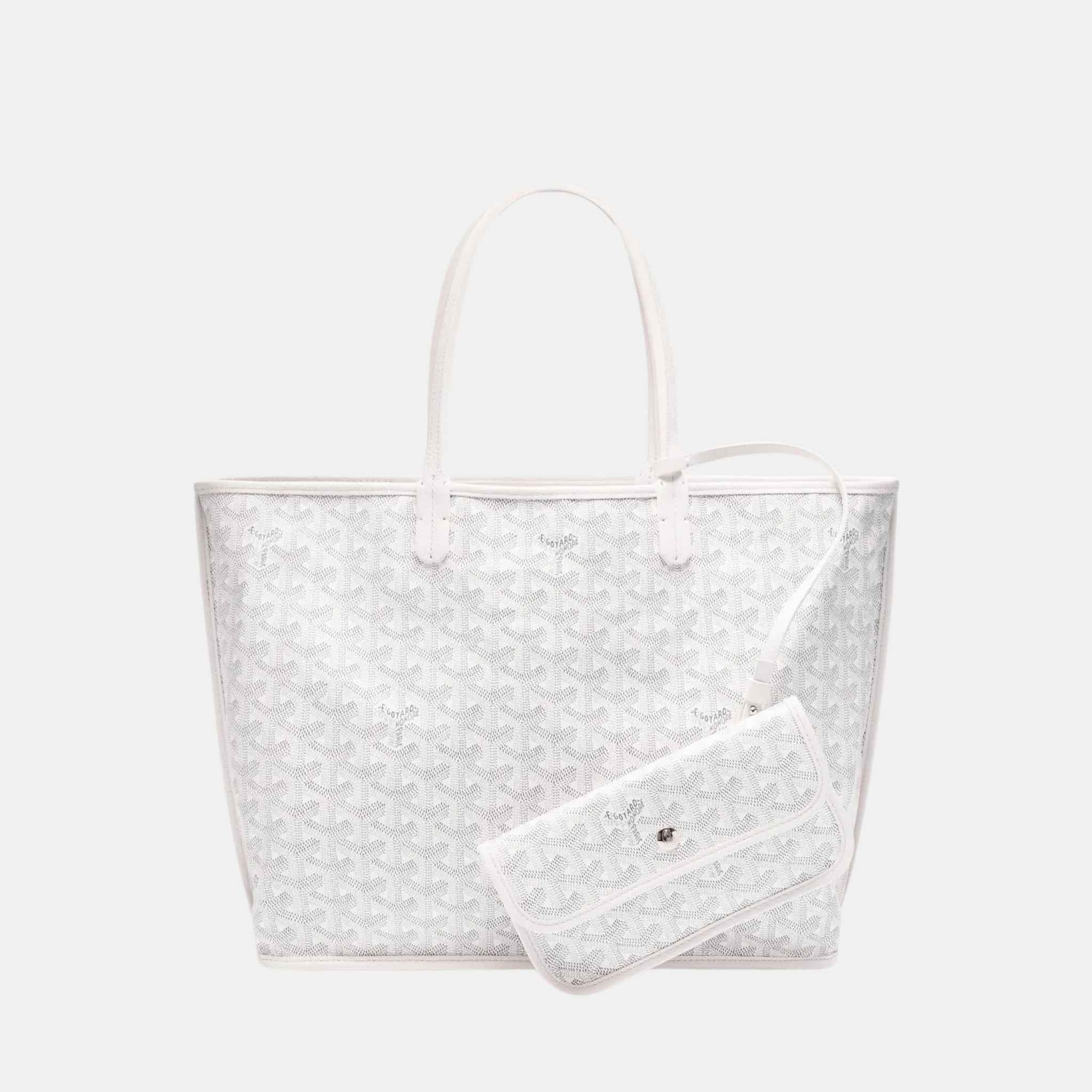 Goyard Anjou PM Bag, White, Inside View