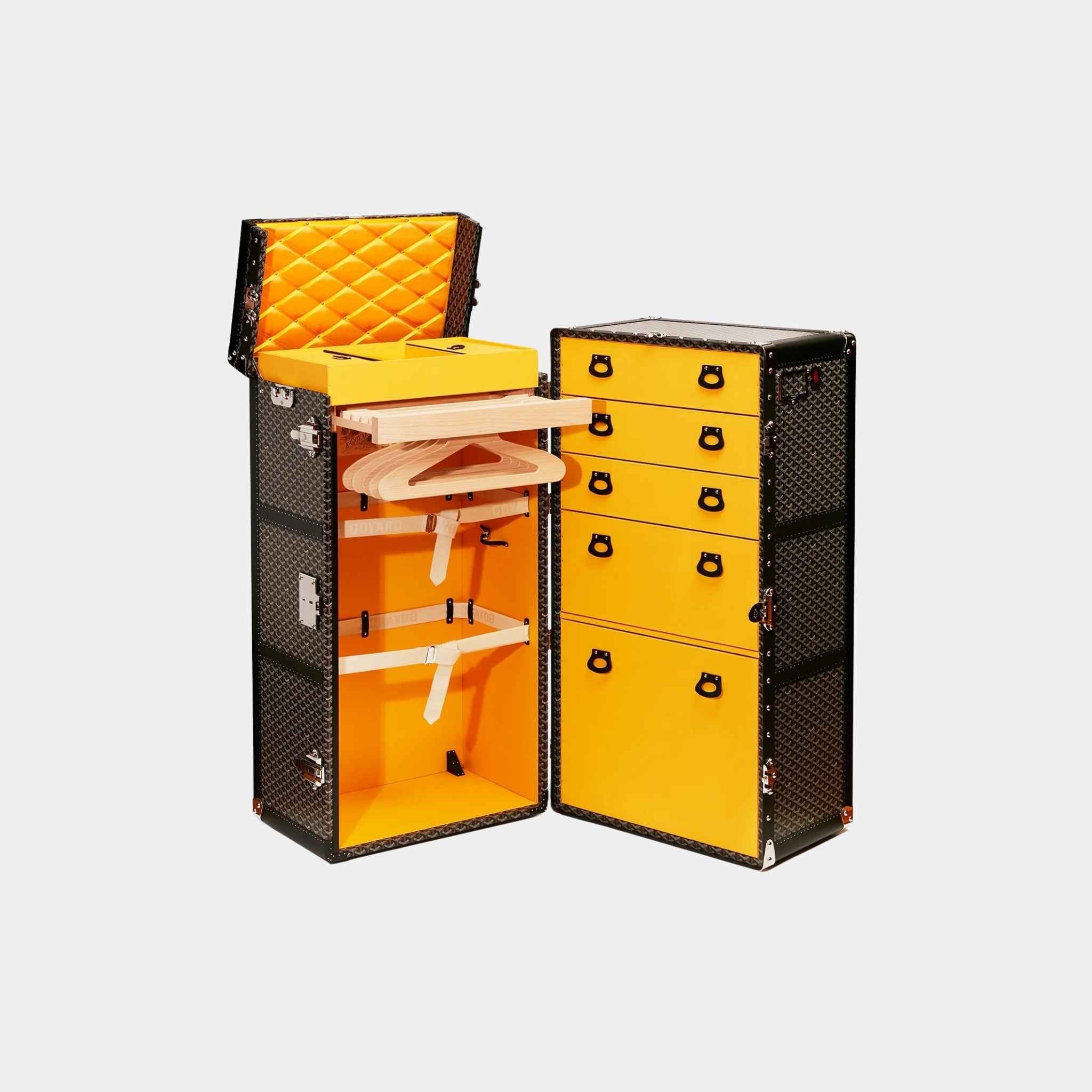 Goyard Armoire Trunk, Black, Inside