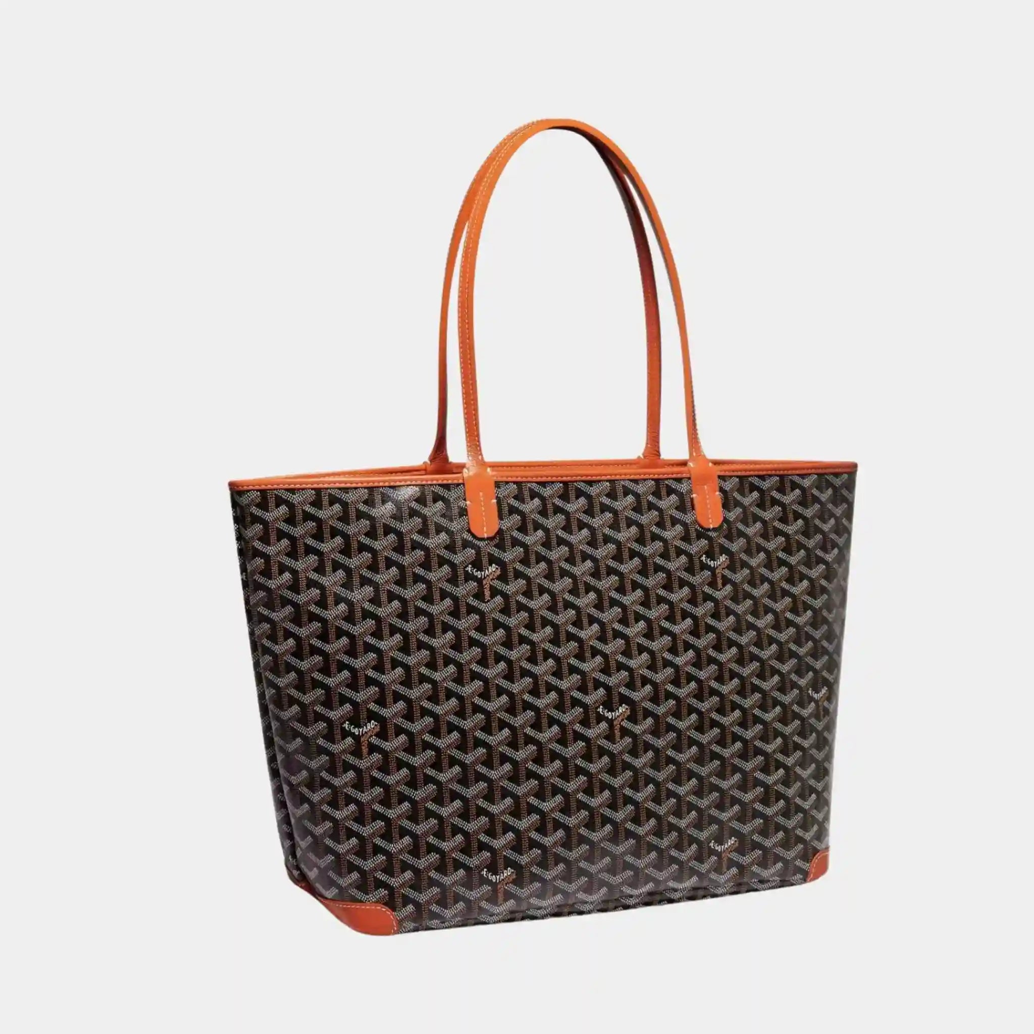 Goyard Artois MM Bag, Black and Tan, Front View
