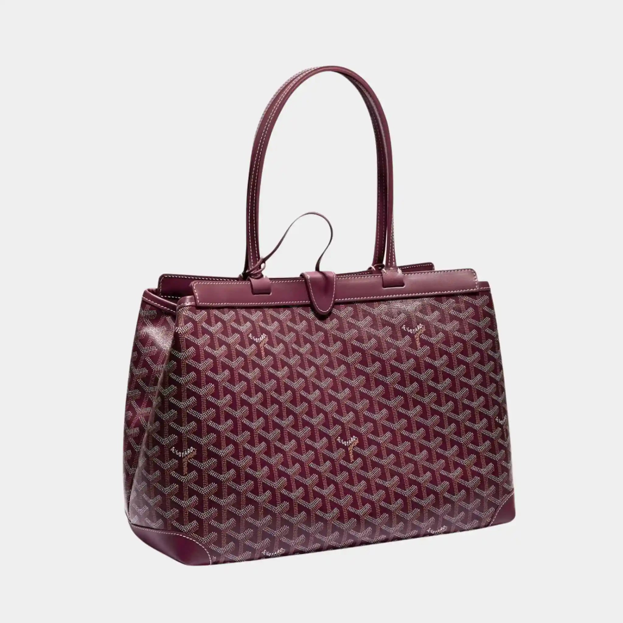 Goyard Bellechasse Biaude PM Bag, Burgundy, Front, Side