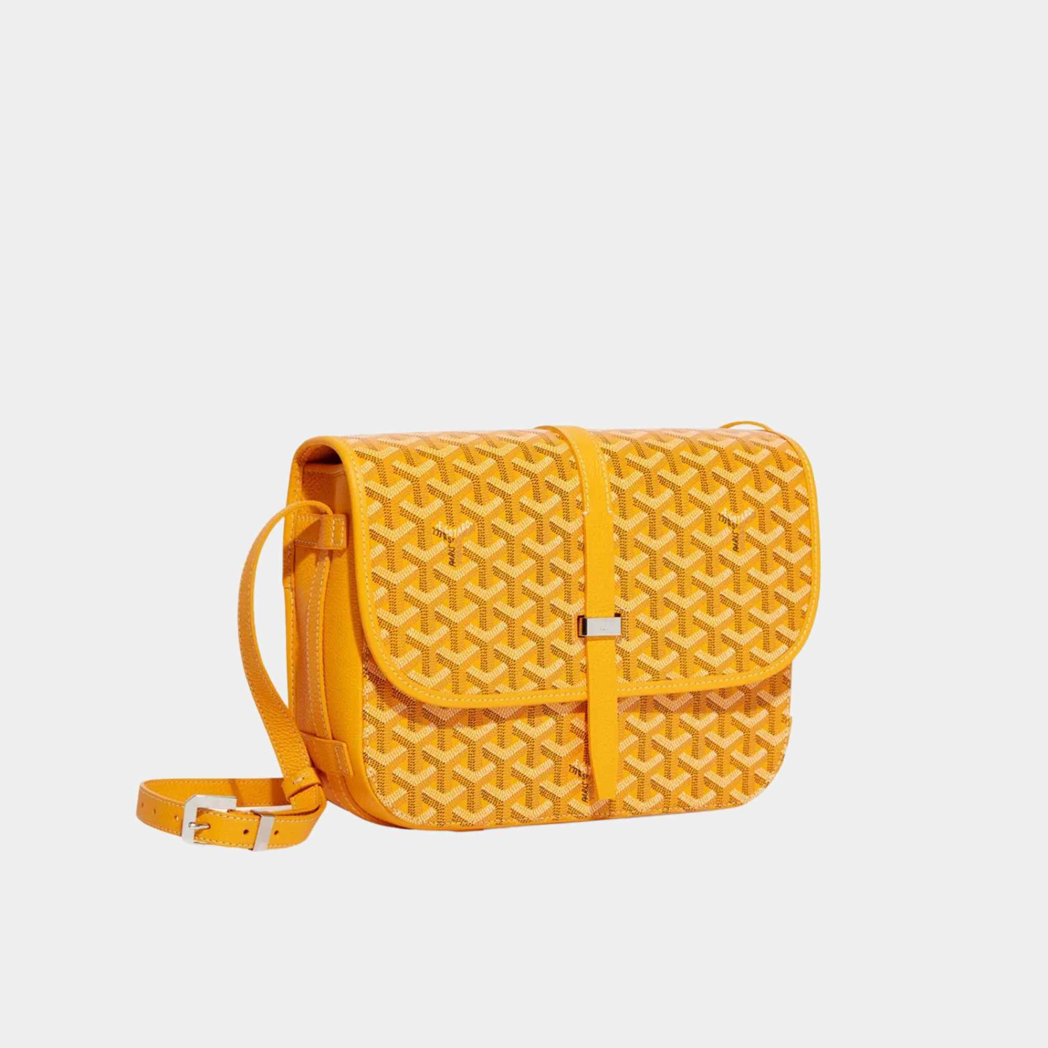 Goyard Belvedere MM Bag, Yellow, Front, Side,