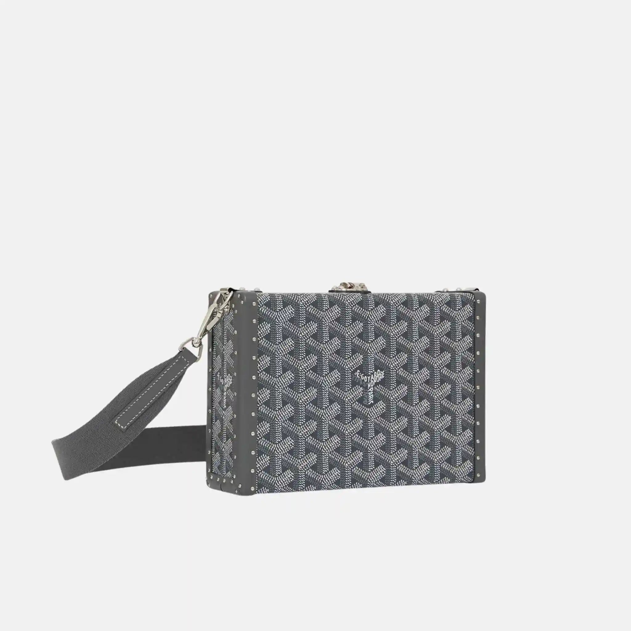 Goyard Bezons Trunk Bag, Grey, Side