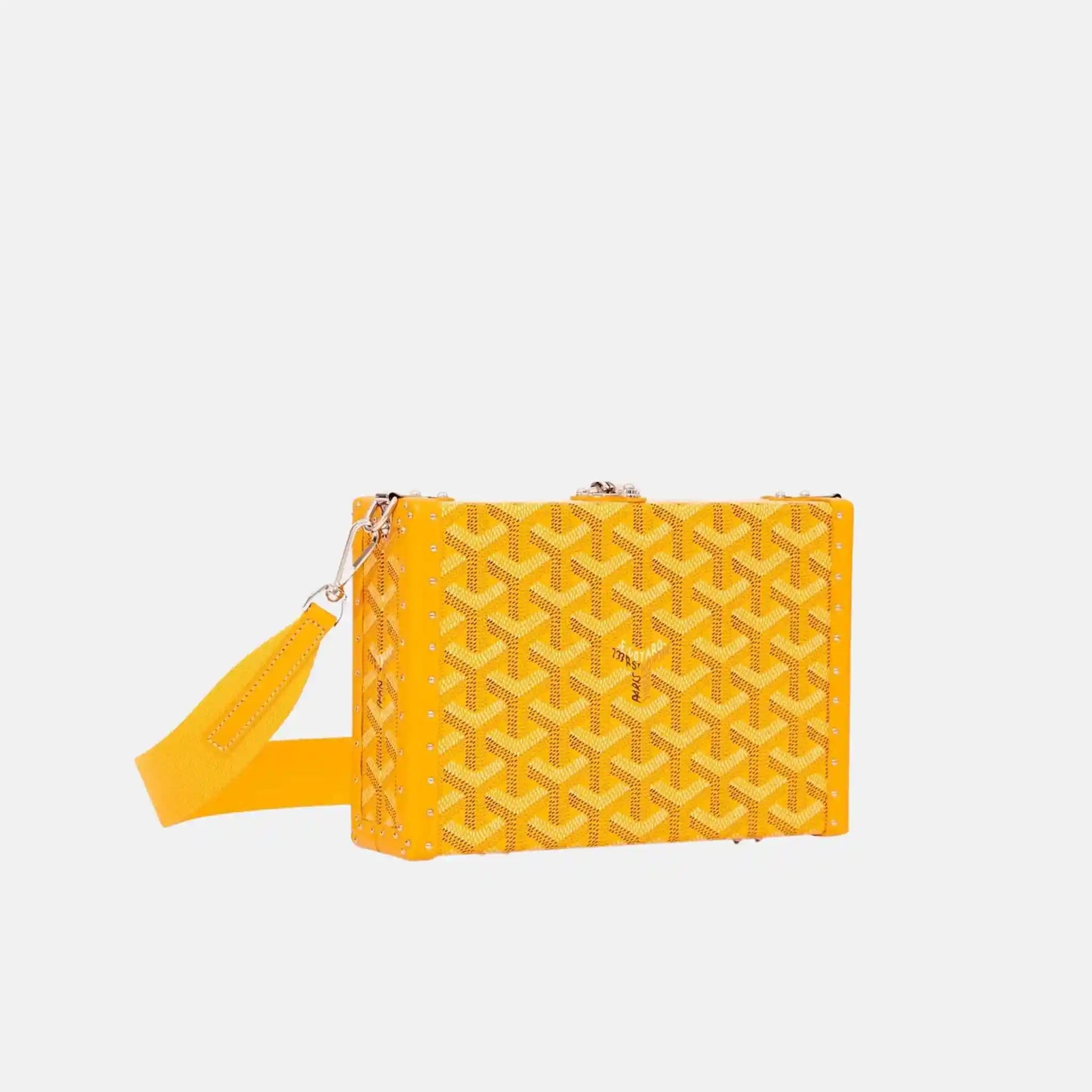 Goyard Bezons Trunk Bag, Yellow, Side