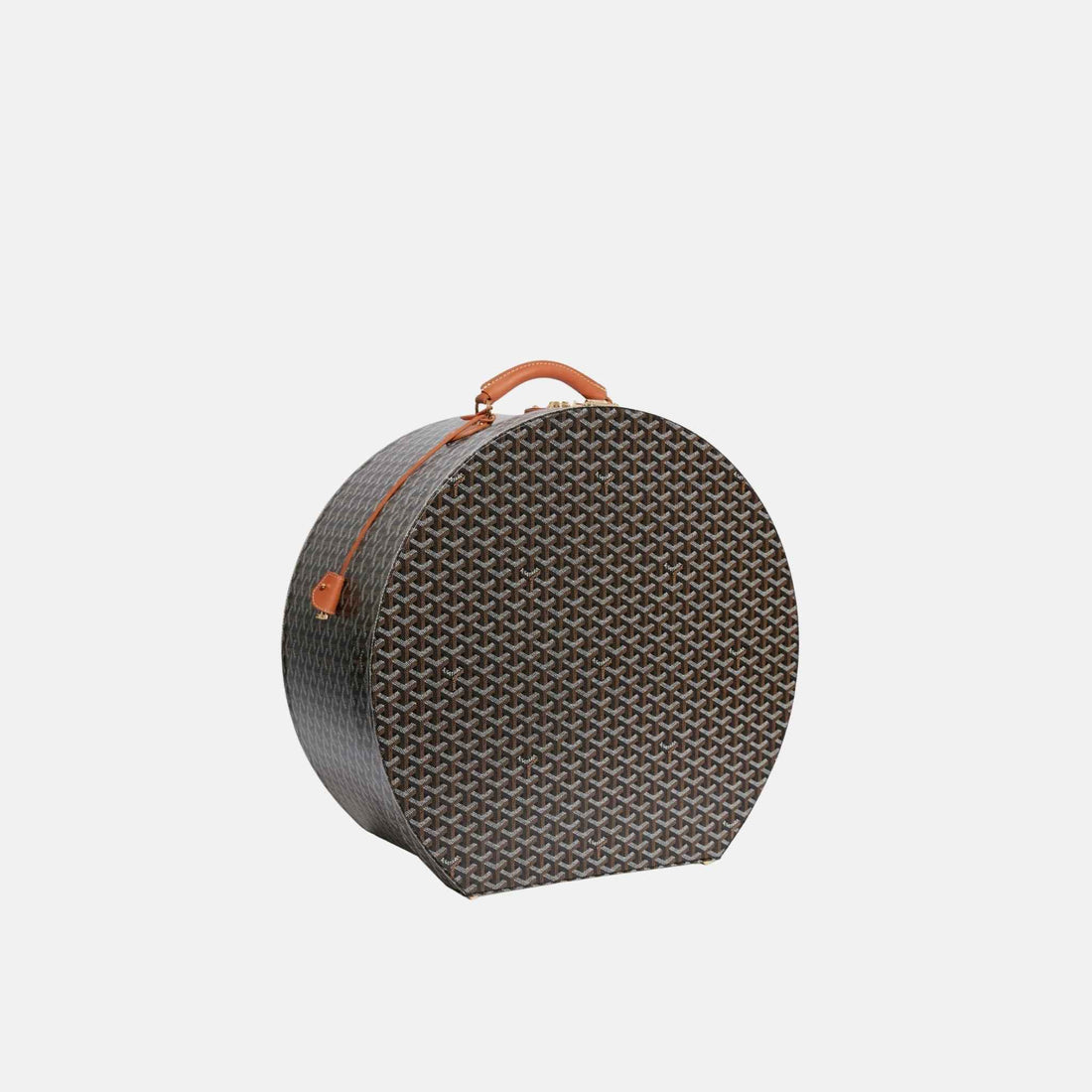 Goyard Boite Chapeau, Black and Tan, Front