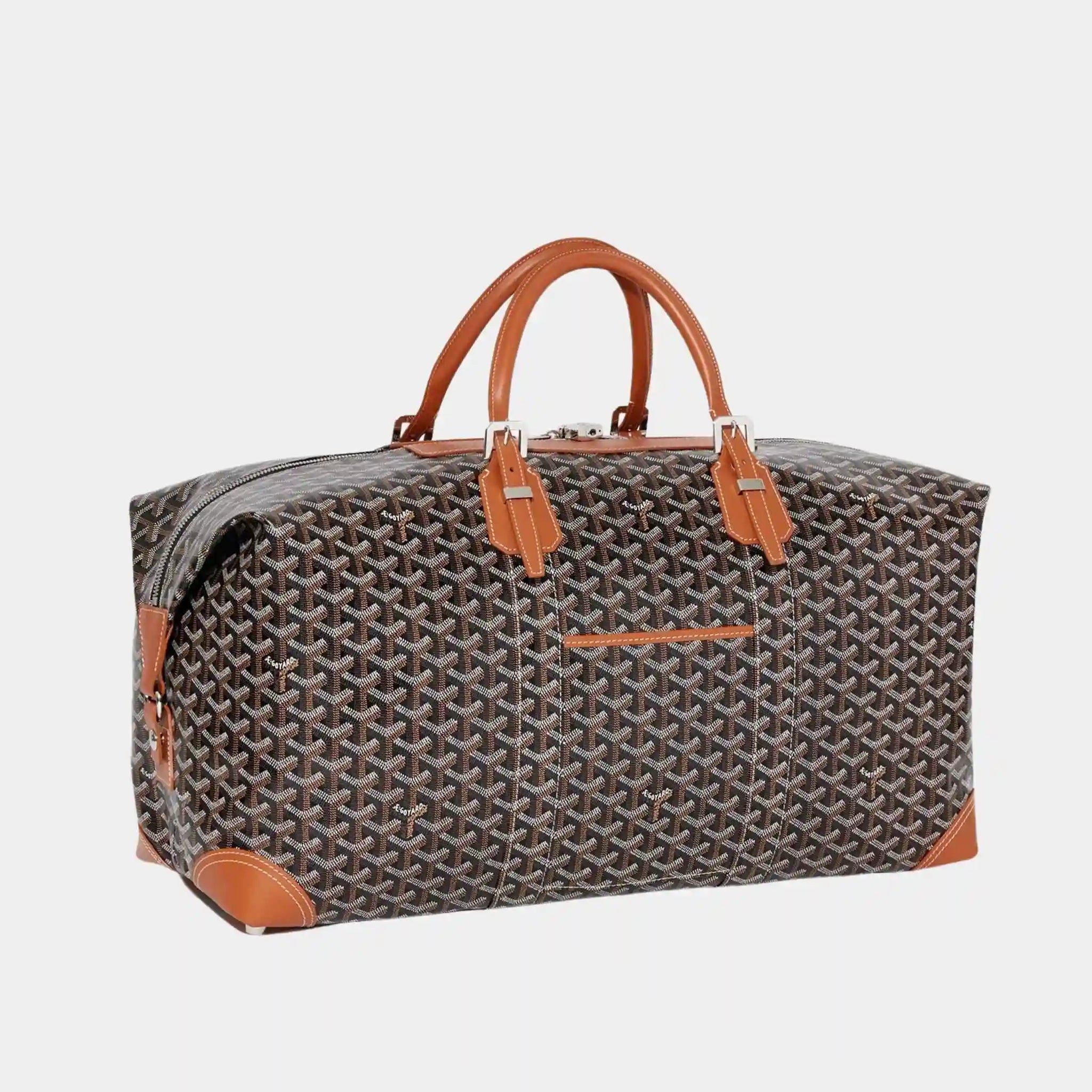 Goyard Bowling 55 Bag, Black and Tan