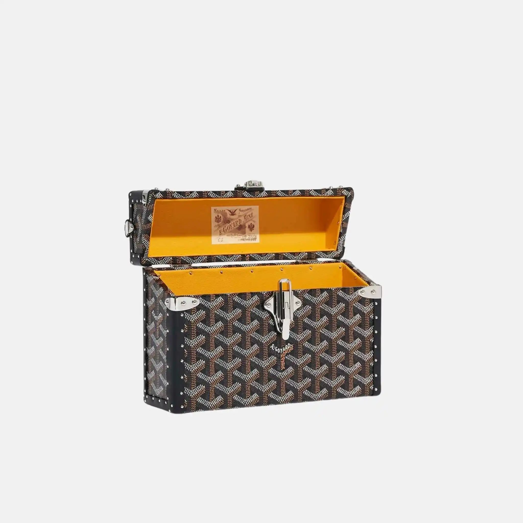 Goyard Cassette Trunk Bag, Black, Inside